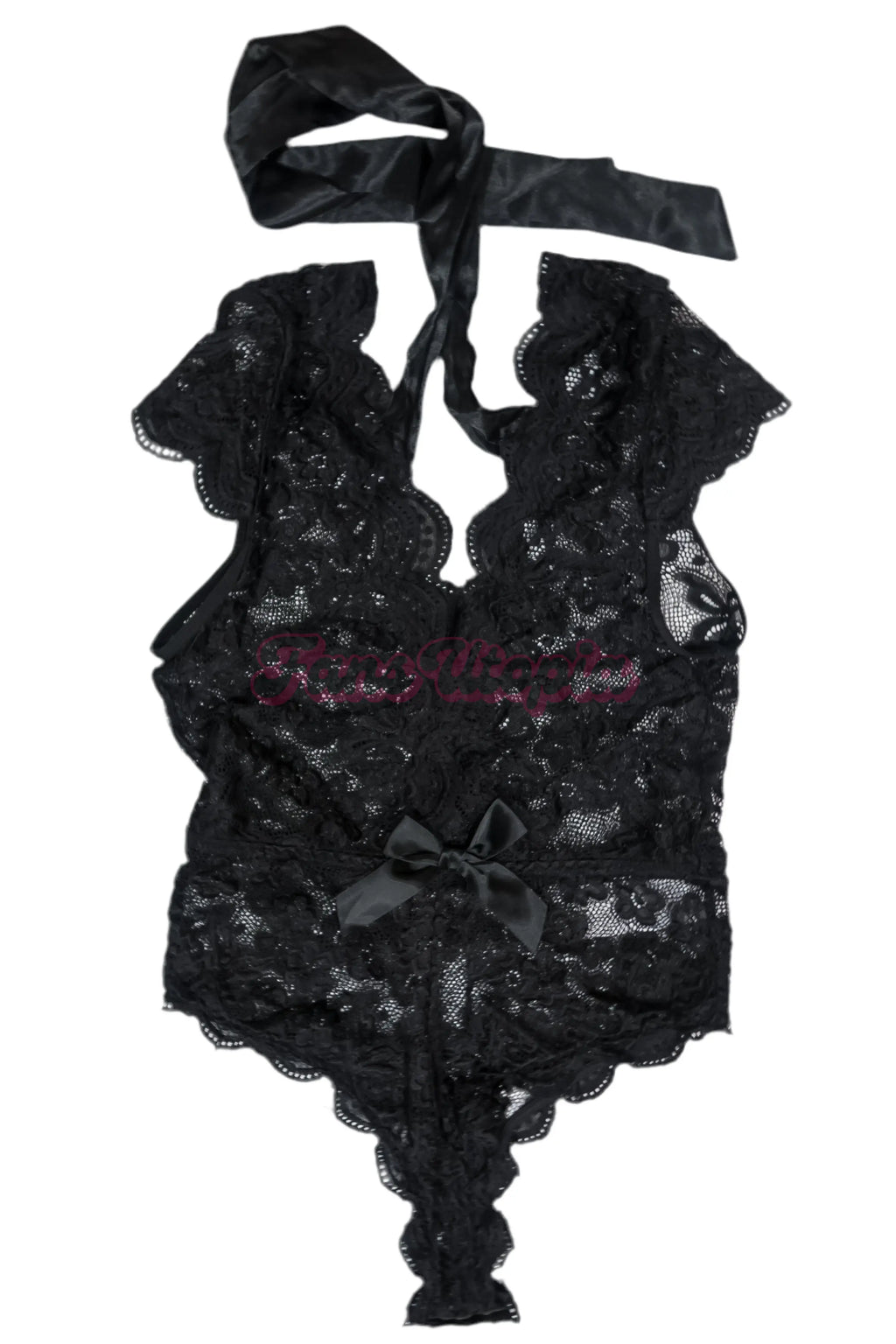 Emma Hix Black Lace Ribbon Bodysuit Emma Hix