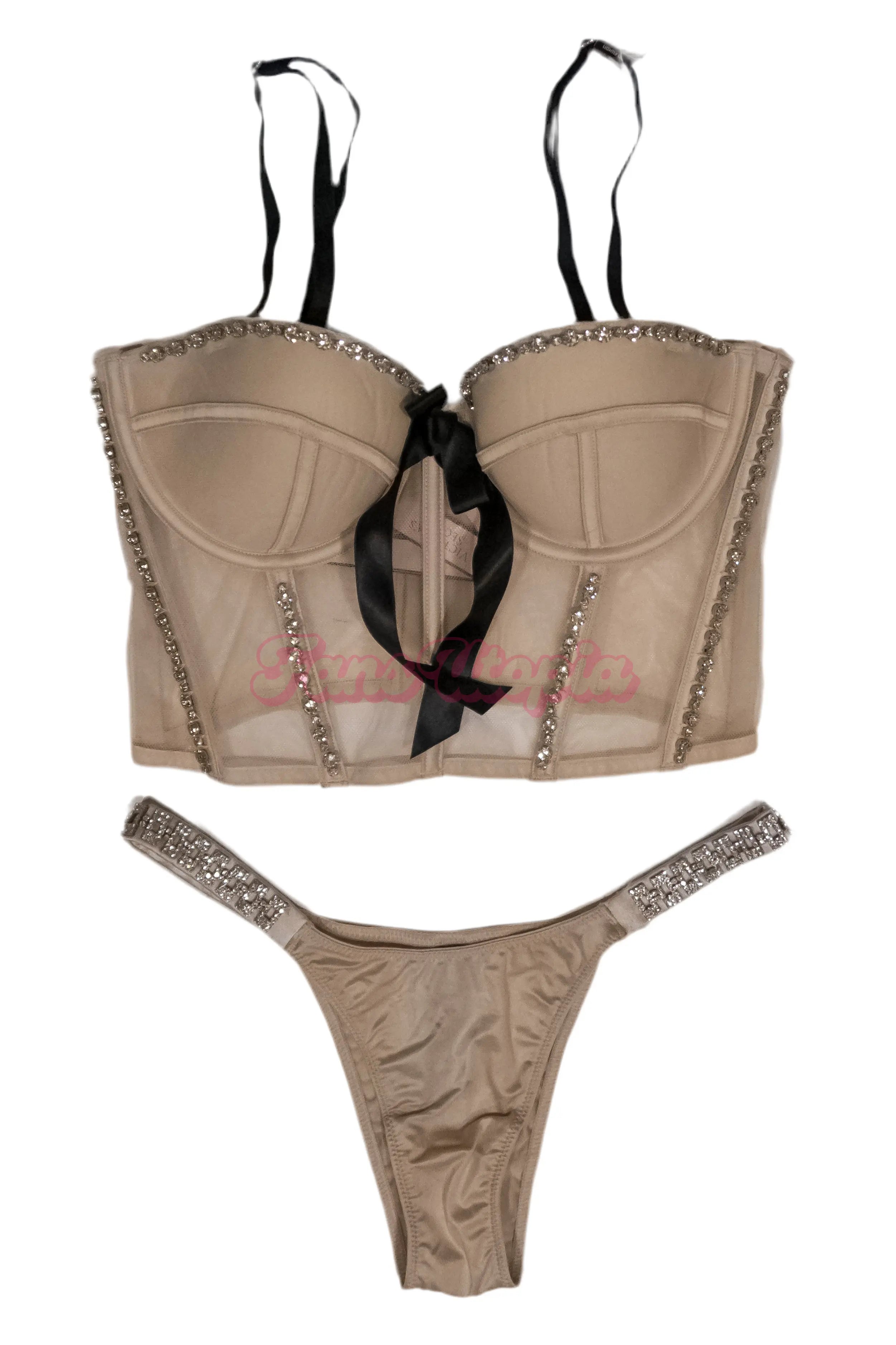 Emma Hix Nude Studded Bustier & Panties Emma Hix