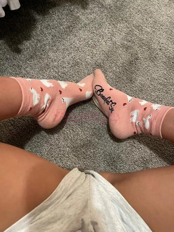 Emma Hix Pink Llama Ankle Socks Emma Hix