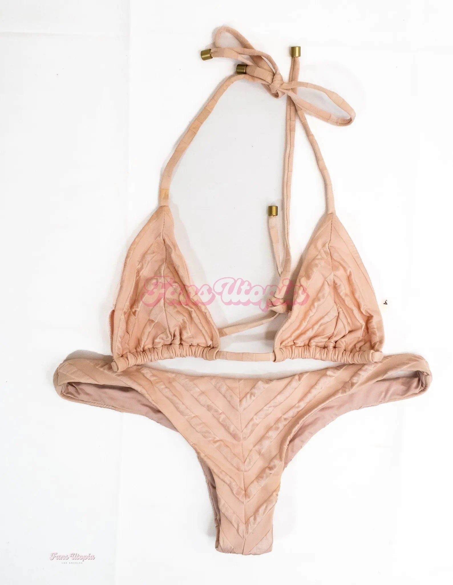 Emma Hix Vitamin A Dusy Pink Chevron Bikini OUTLET