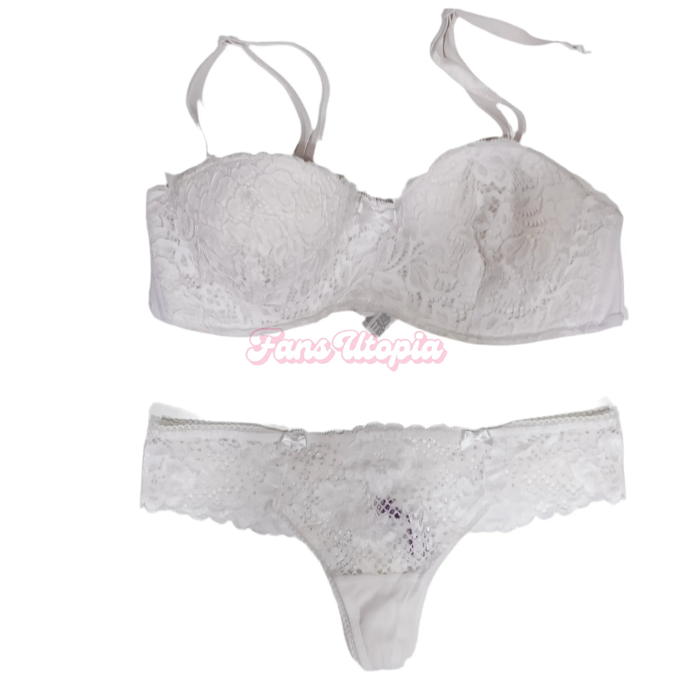 Emma Hix White Floral Bra & Panties Set Emma Hix
