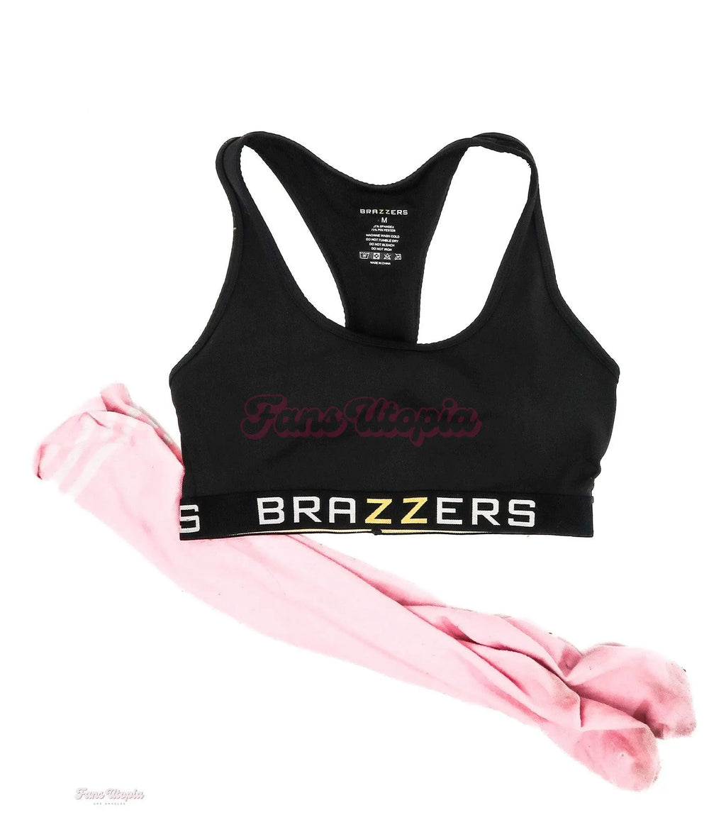 Emma Magnolia Black Sports Bra + Pink Socks Emma Magnolia