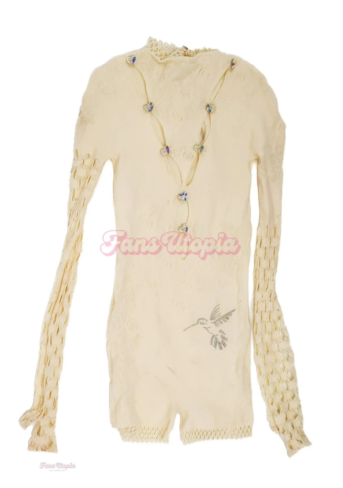 Emma Magnolia Cream Mesh Jumper OUTLET