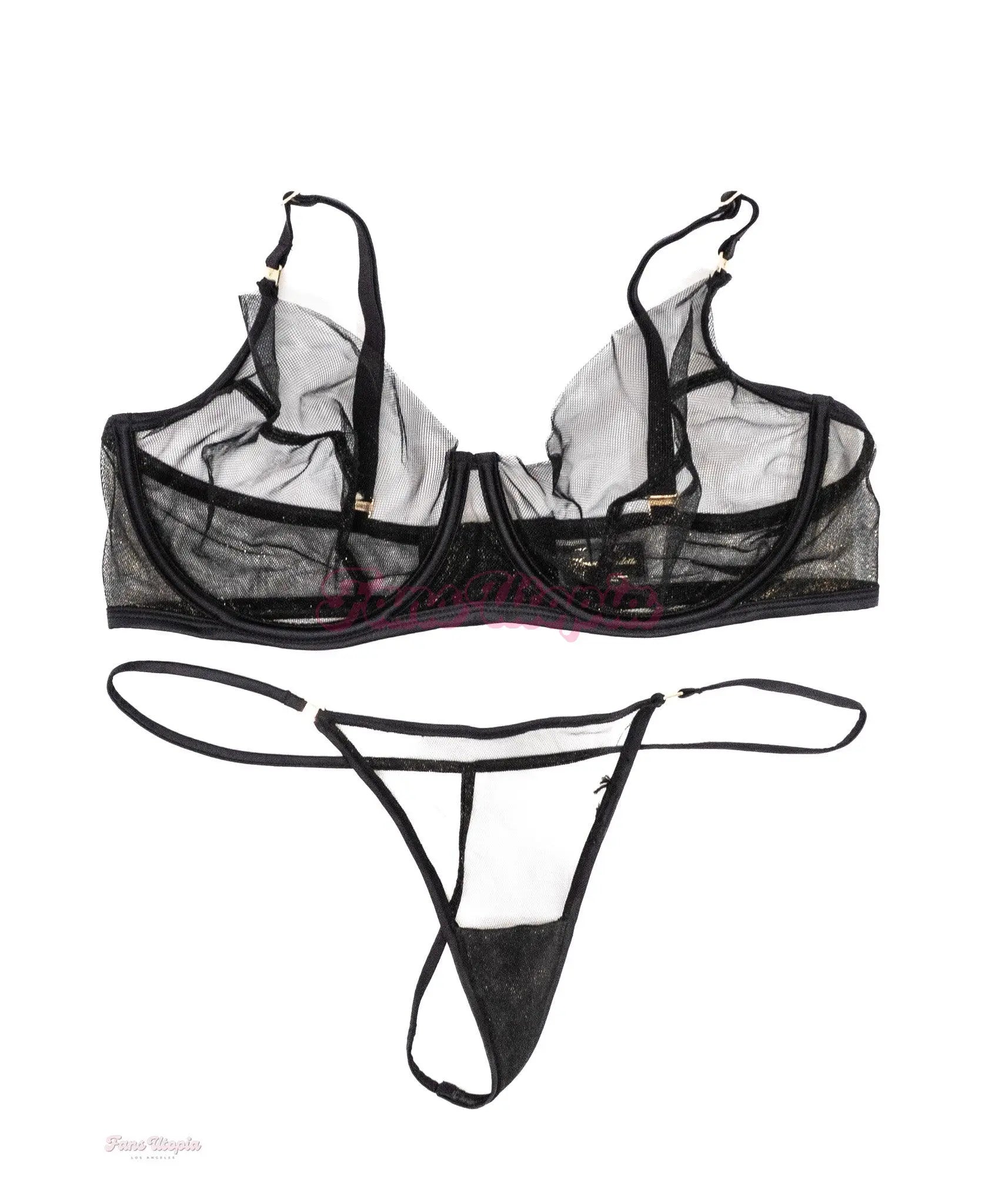 Emma Magnolia HB Black Sparkling Bra & Panties Set Emma Magnolia