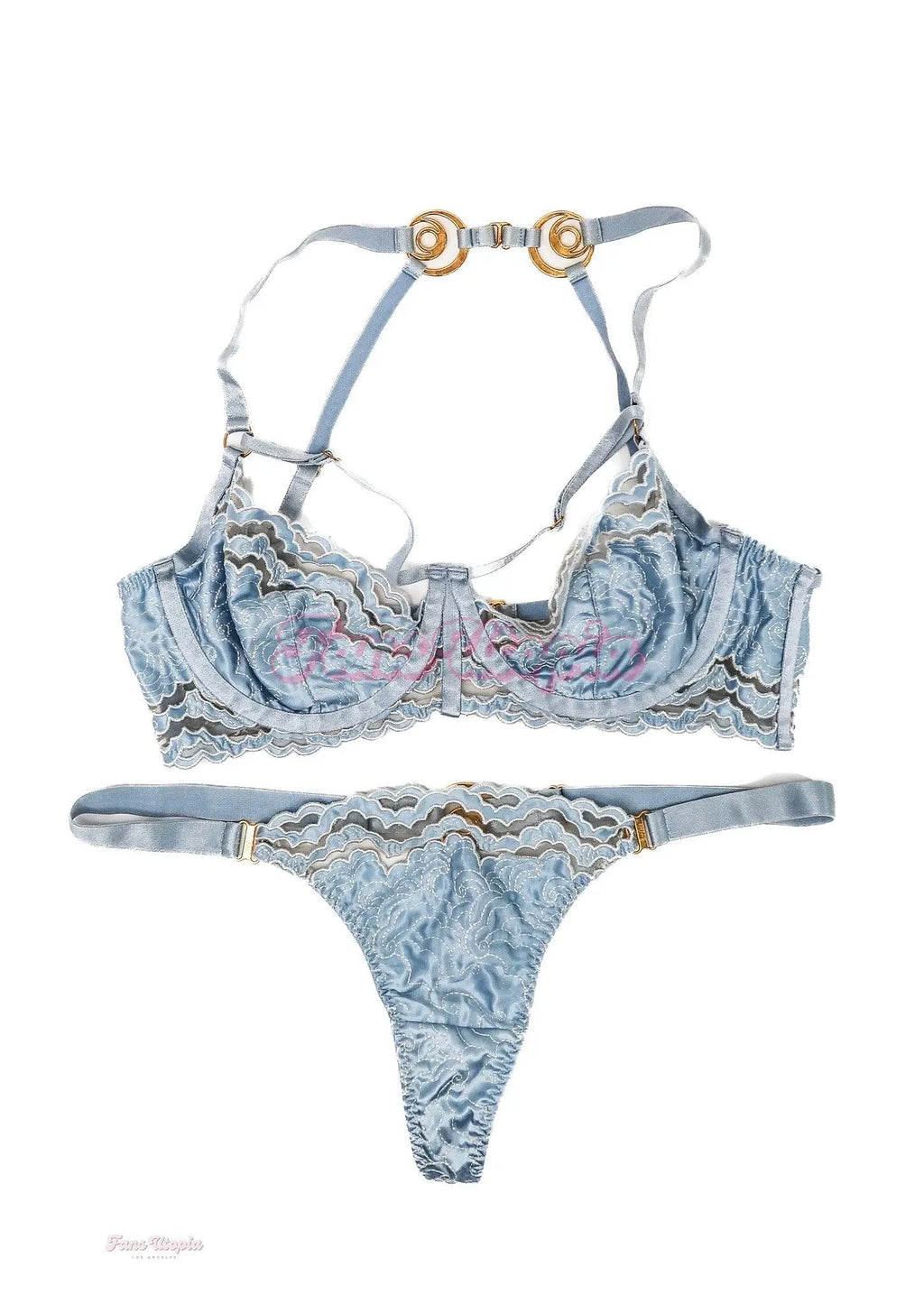 Emma Magnolia Light Blue Gold Bra & Panty Set Emma Magnolia