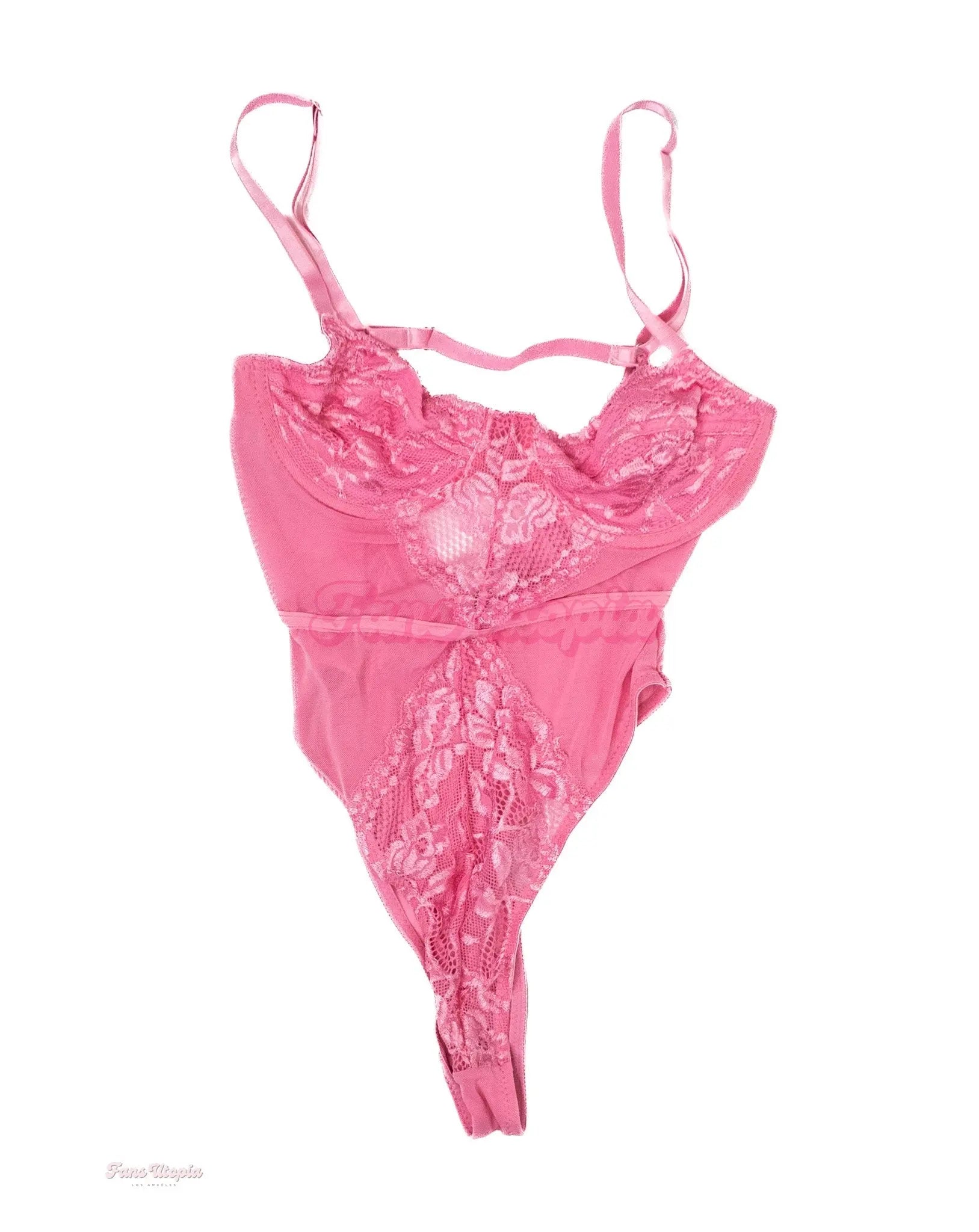 Eva Nyx Pink Lace Mesh Bodysuit Eva Nyx