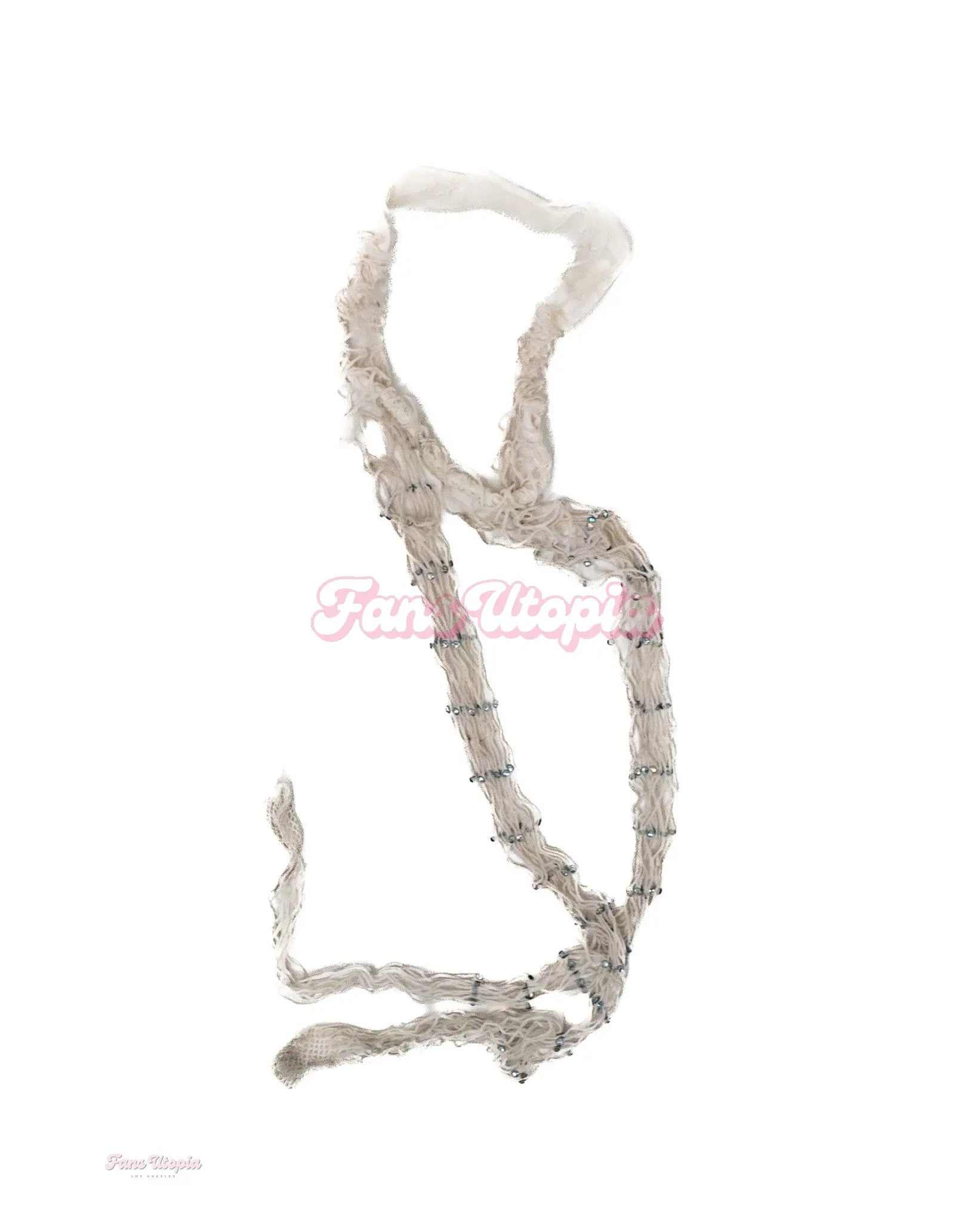 Eva Nyx White Rhinestoned Fishnet Stockings Eva Nyx