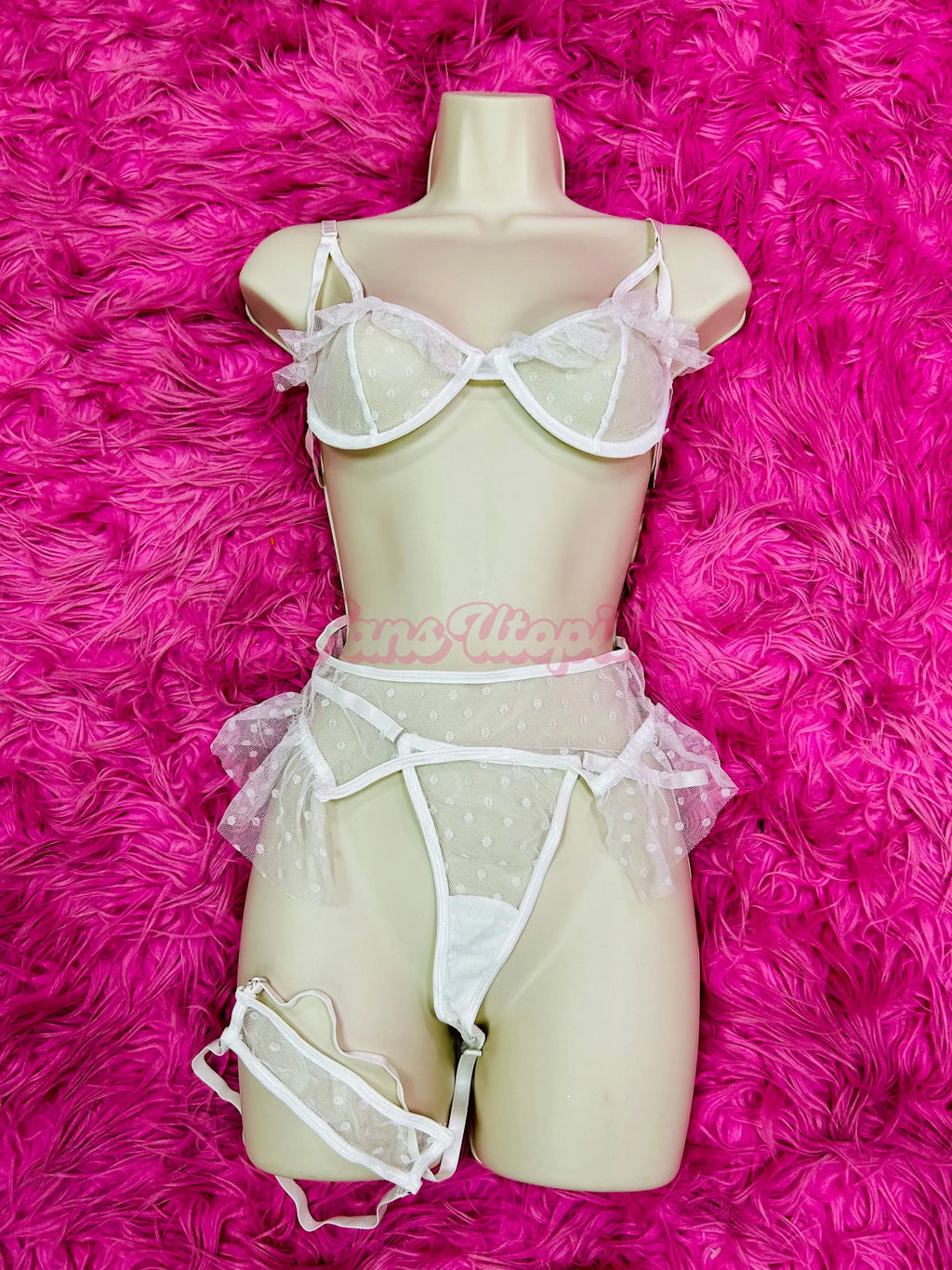 GCM Amber Summer White Lingerie Set Product vendor
