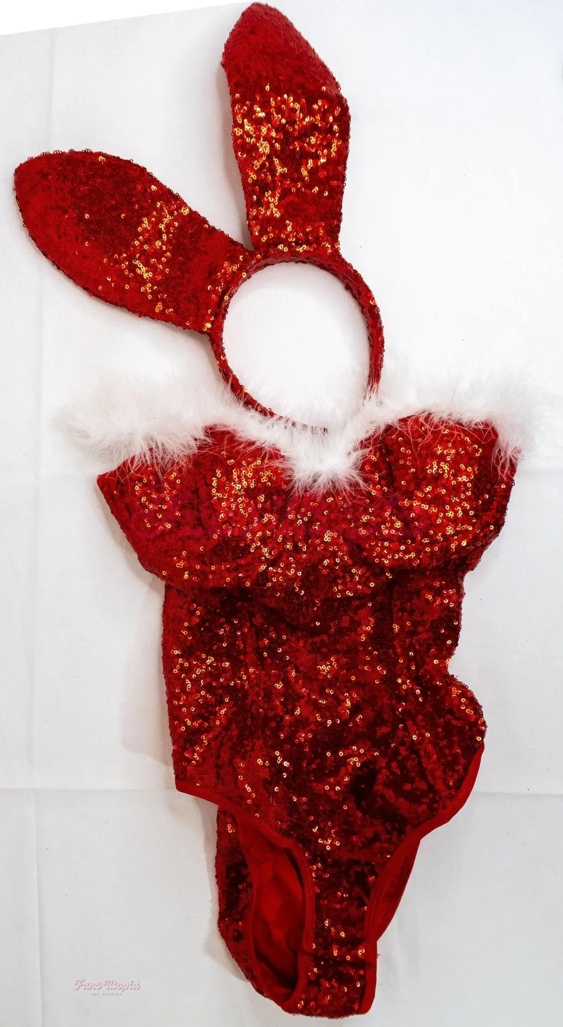 Hayley Davies Red Sequence Playboy Bunny Set Hayley Davies