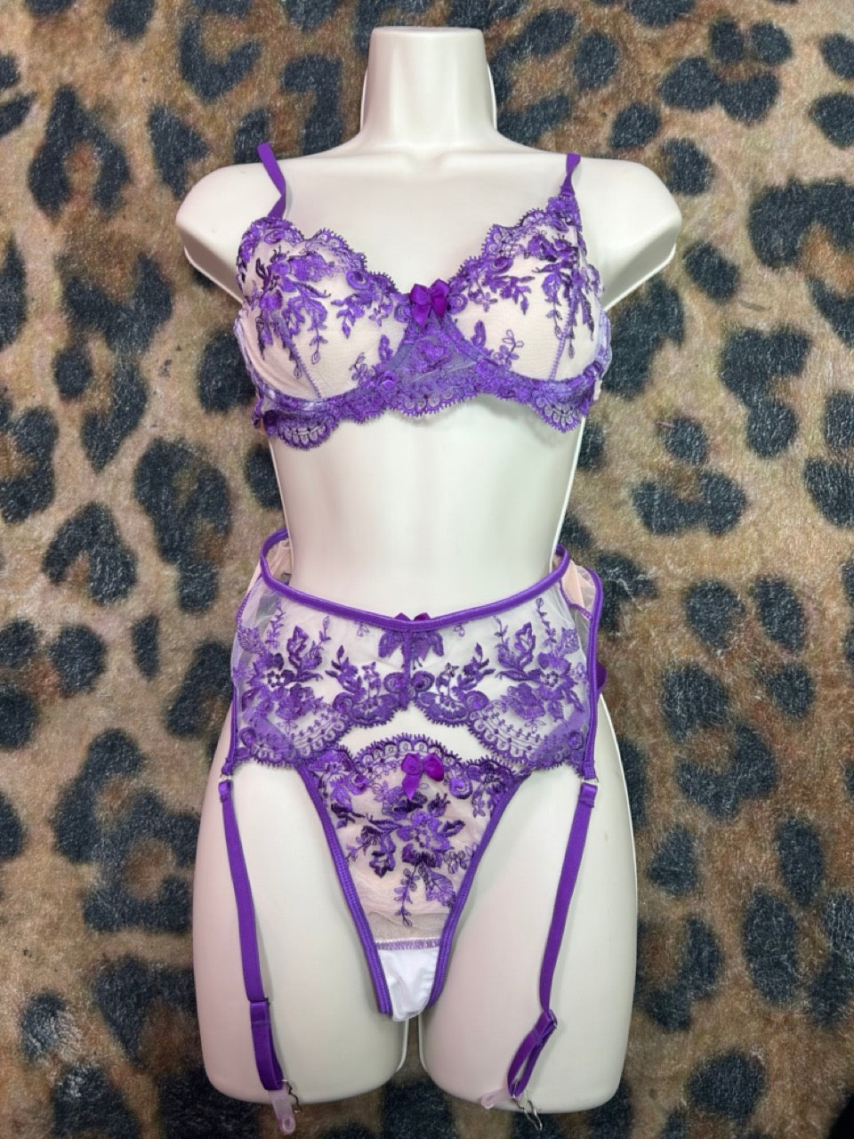 Purple Lace Lingerie Set