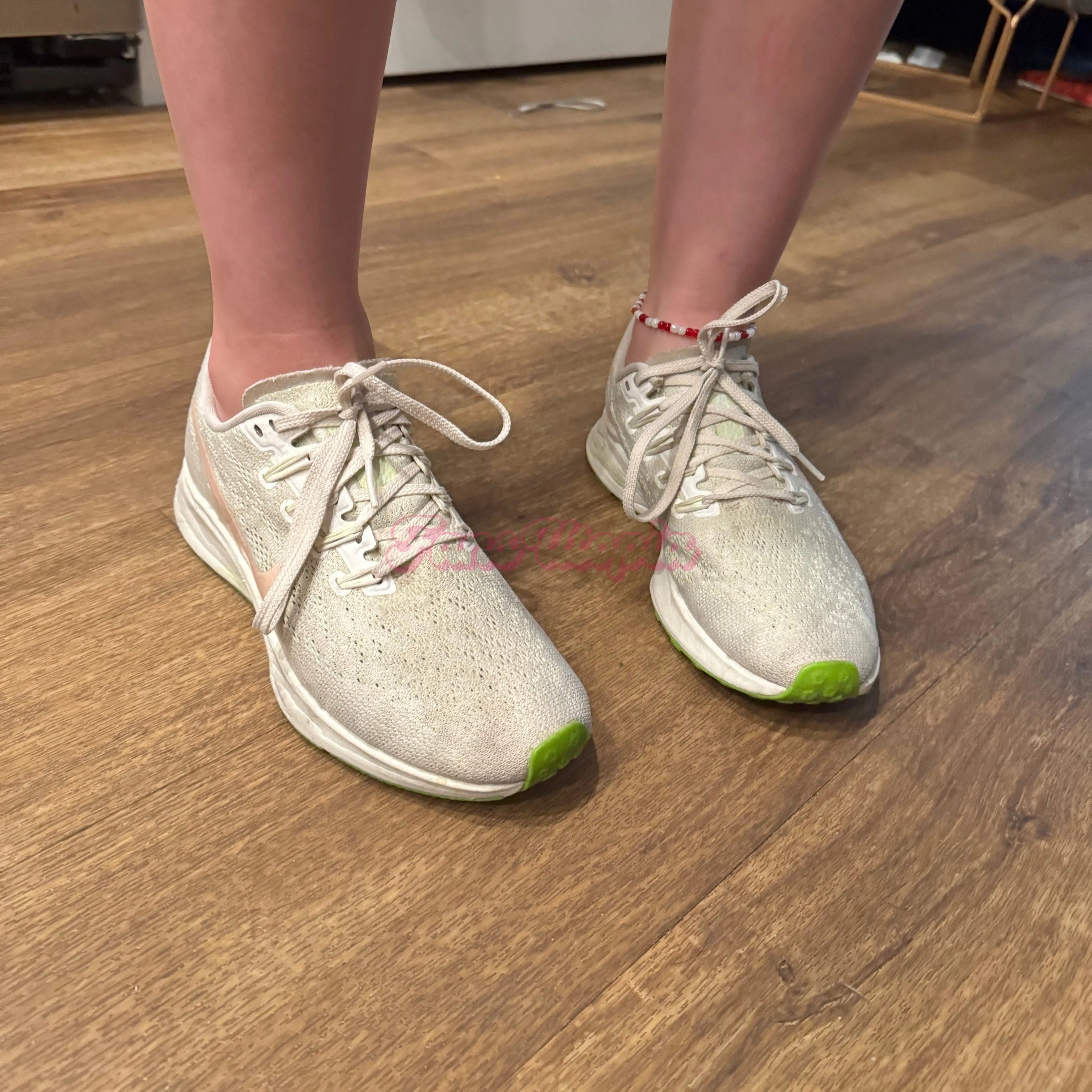 Jane Wilde Autographed Green Nike Sneakers Jane Wilde