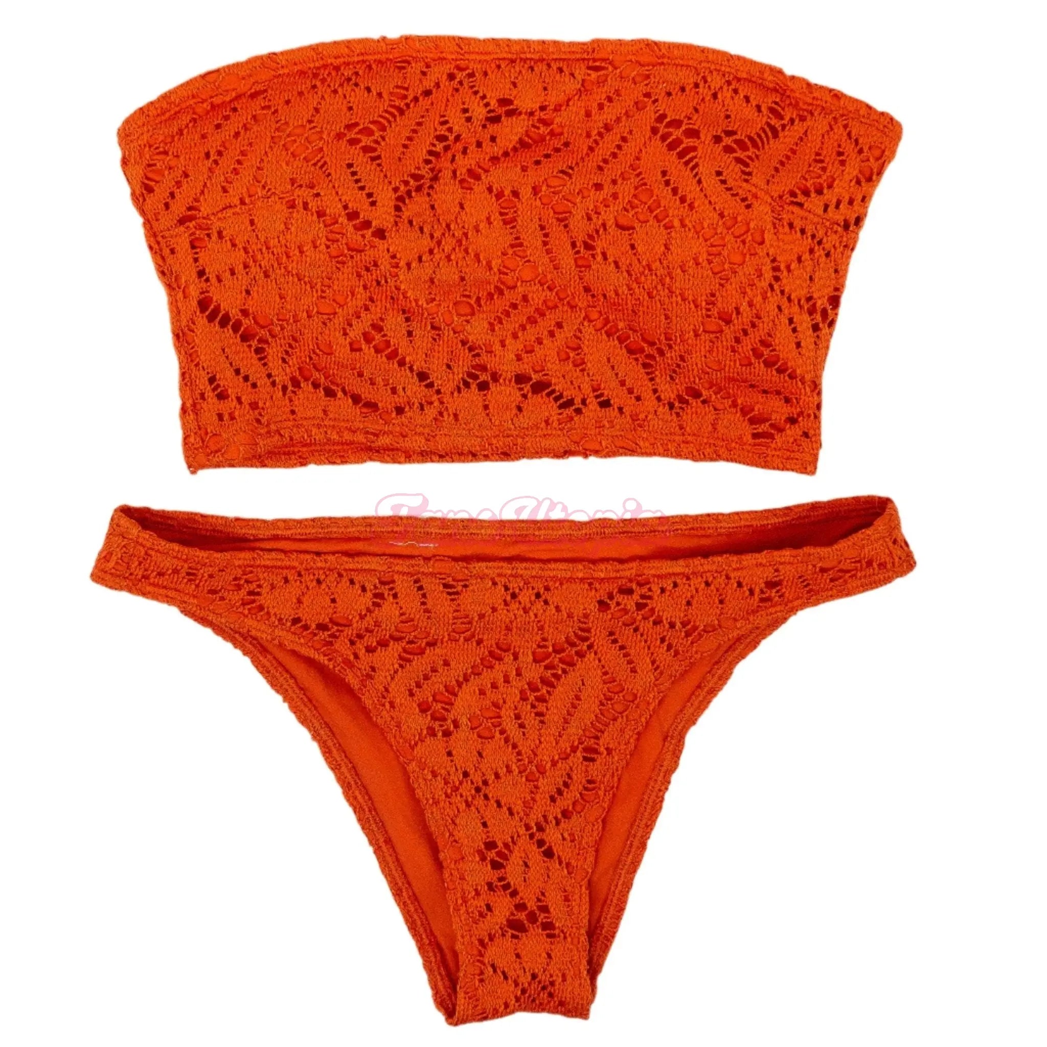 Jane Wilde Orange Strapless Bikini Jane Wilde