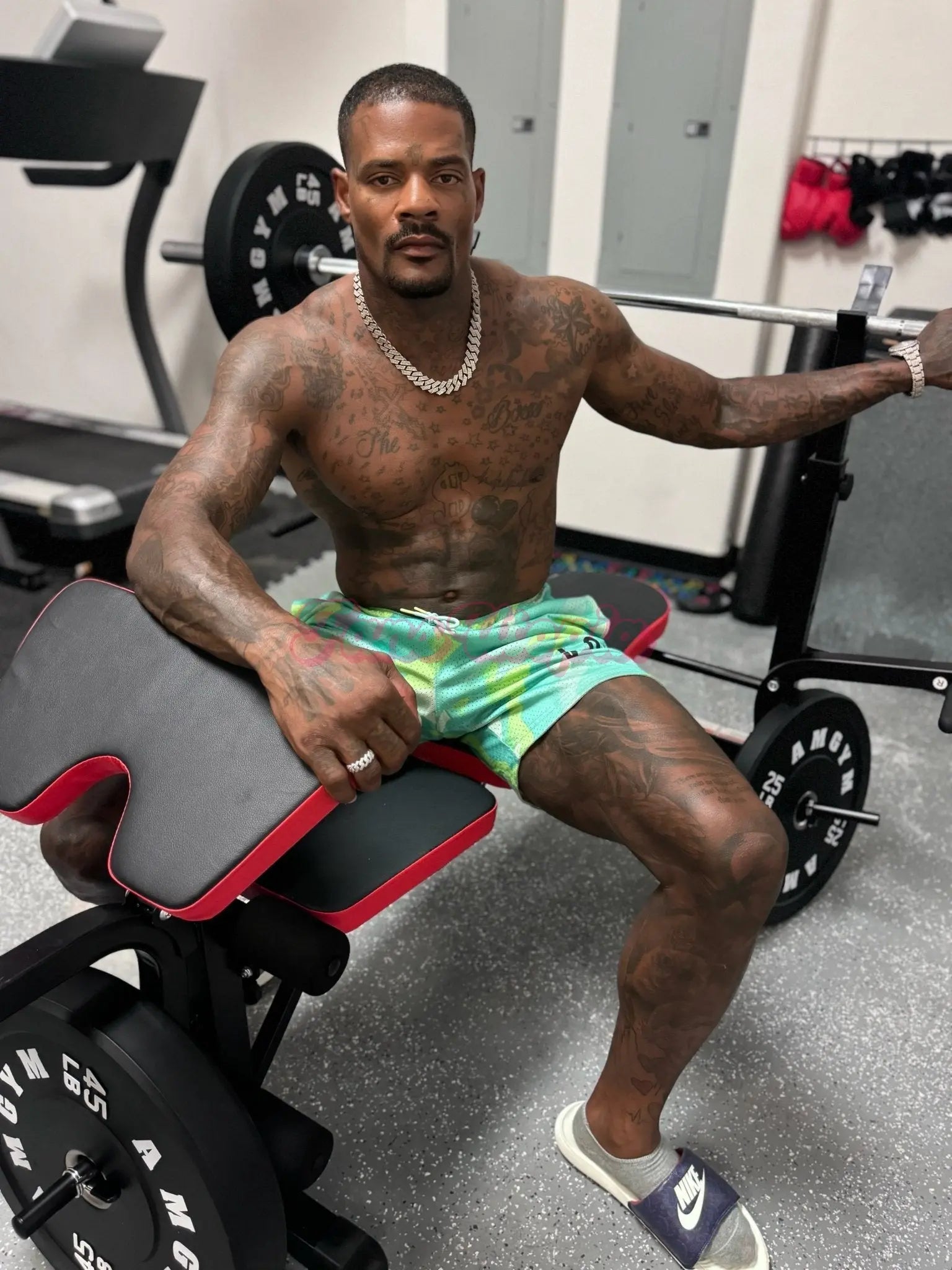 Jason Luv Green Jordan Gym Shorts Jason Luv