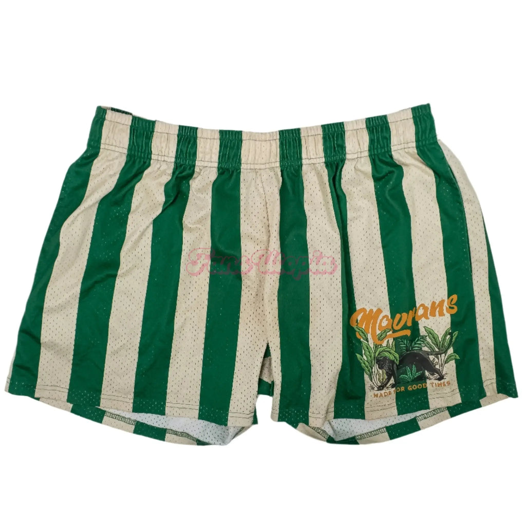 Jason Luv Green Stripped Shorts Jason Luv
