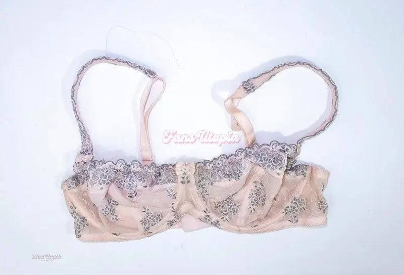 Jenna Foxx Baby Pink Lace Demi Bra + Picture Jenna Foxx
