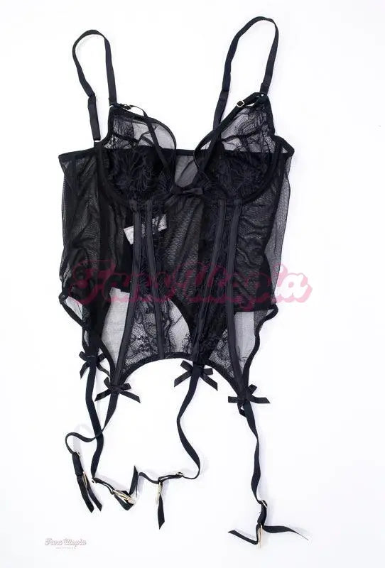 Jenna Foxx Black Bustier With Garter  + Picture Jenna Foxx