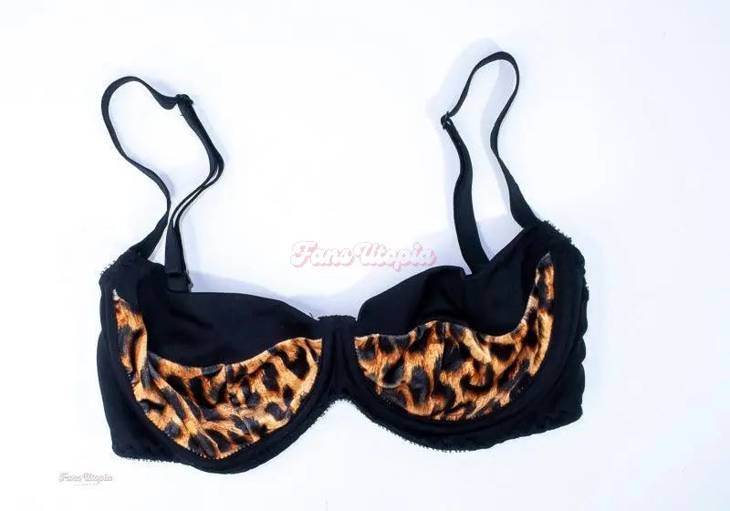 Jenna Foxx Black Cheetah Bra + Picture Jenna Foxx