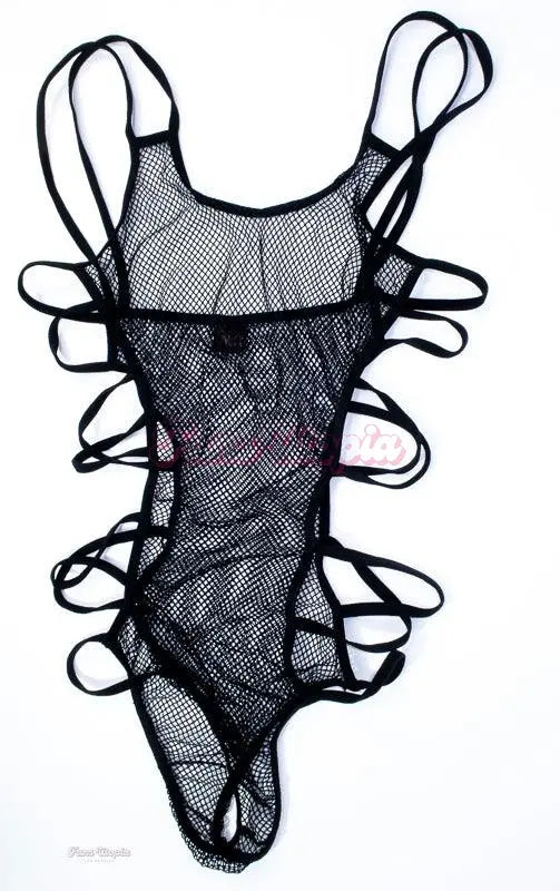 Jenna Foxx Black Mesh Bodysuit + Picture Jenna Foxx