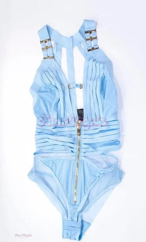 Jenna Foxx Dirty HB Blue Bodysuit + Picture Jenna Foxx