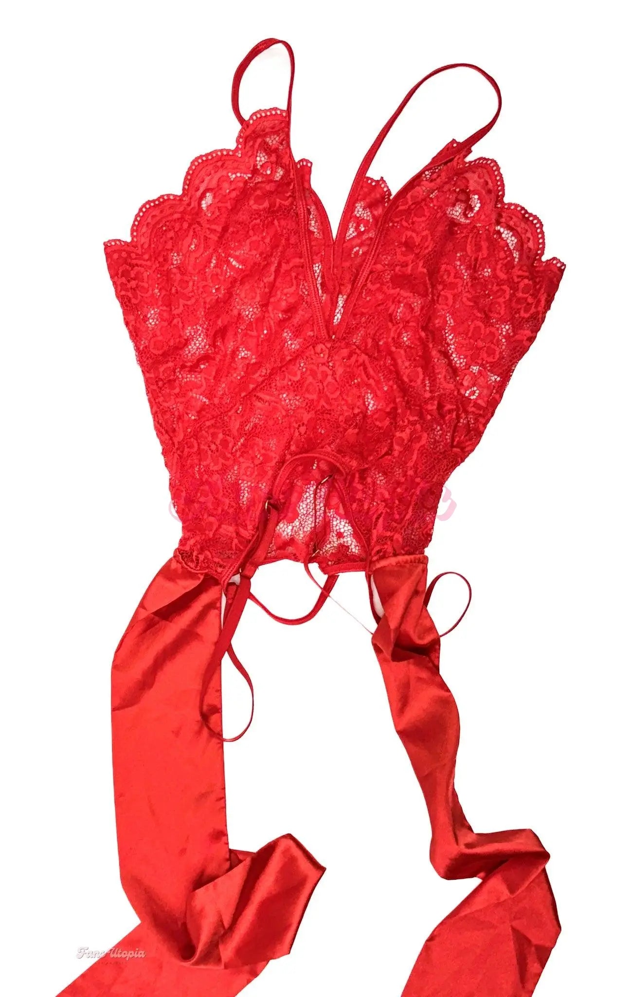Jenna Foxx Red Lace Jumpsuit OUTLET