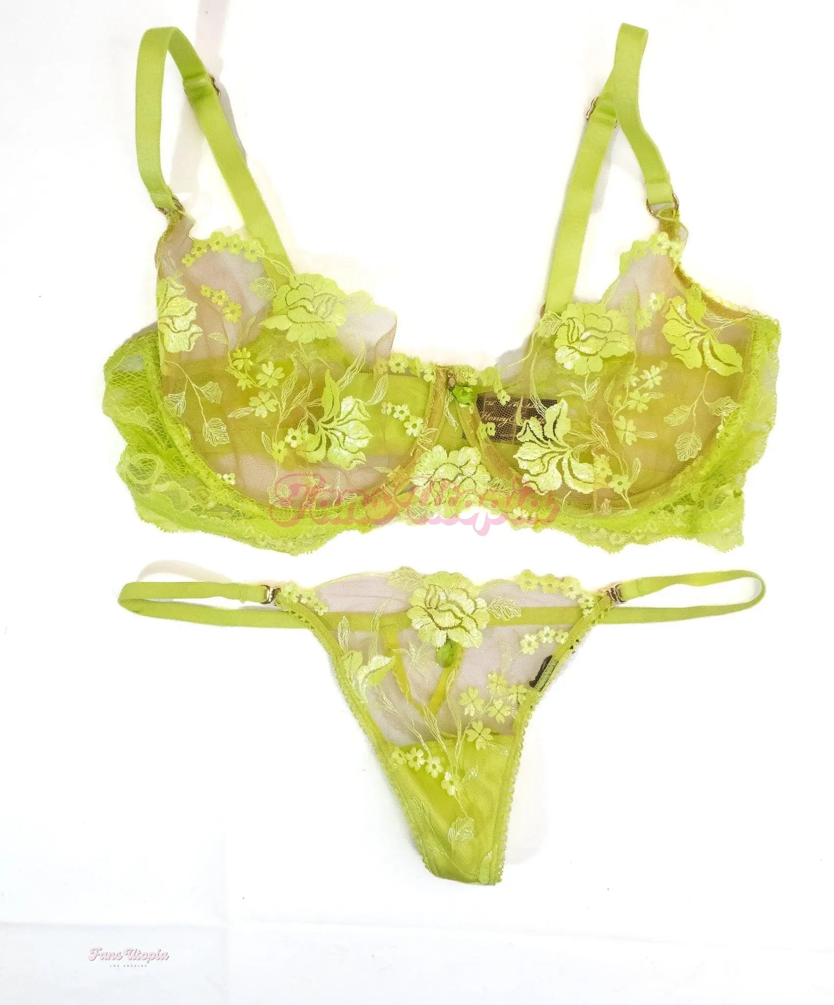 Joanna Angel Green Lace Juicy HB Bra & Panties Set Joanna Angel