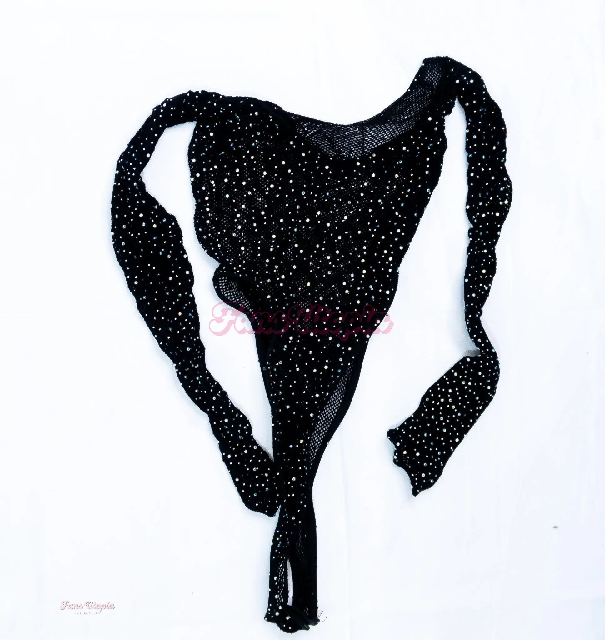 Karla Lane Black Mesh Bodysuit + Signed Polaroid Karla Lane