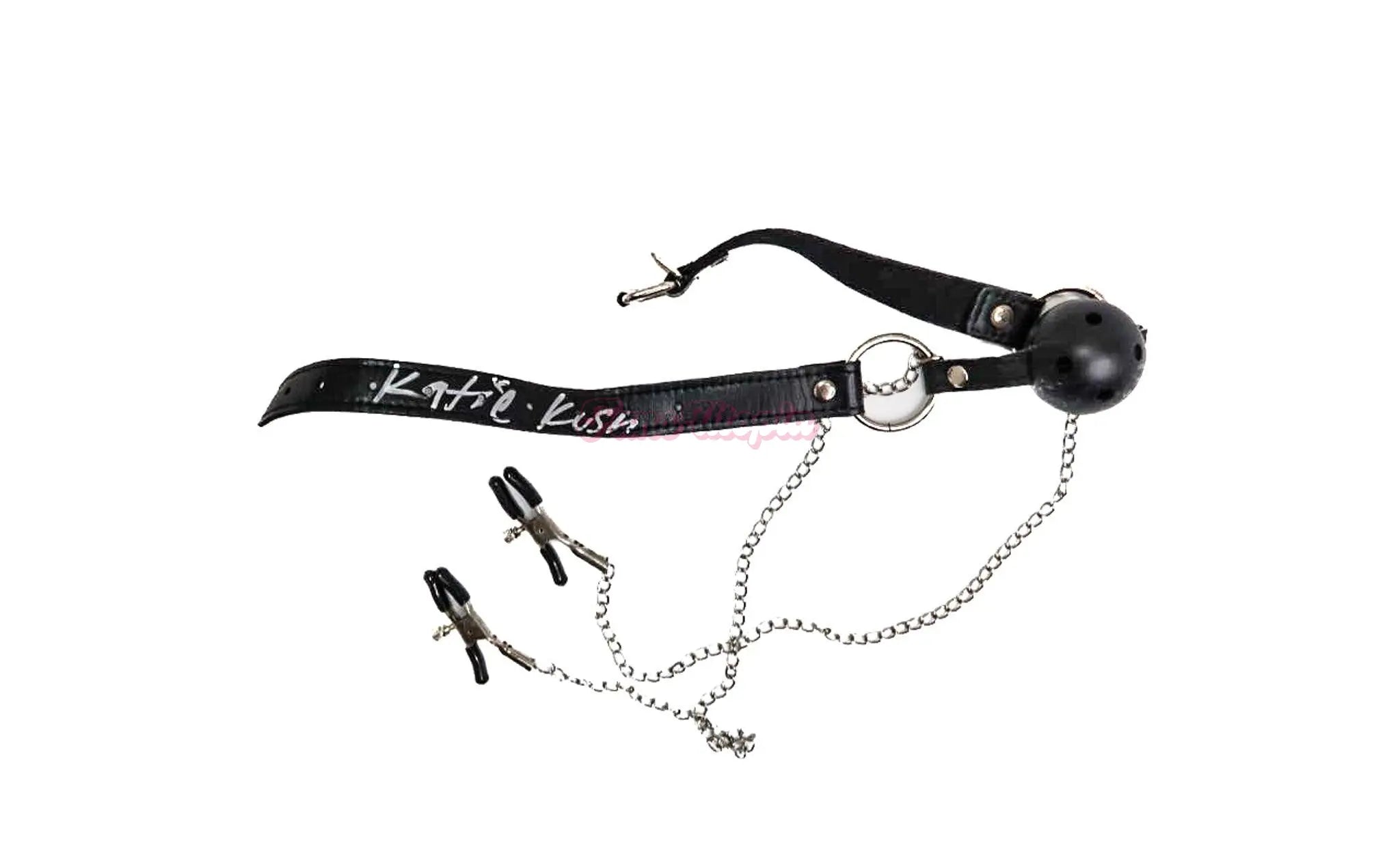 Katie Kush Autographed Ball Gag with Clamps + Autographed Photo Katie Kush