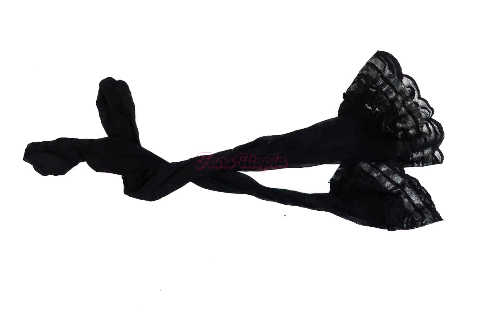 Katie Kush Black Frilly Sheer Thigh Highs + Autographed Photo Katie Kush