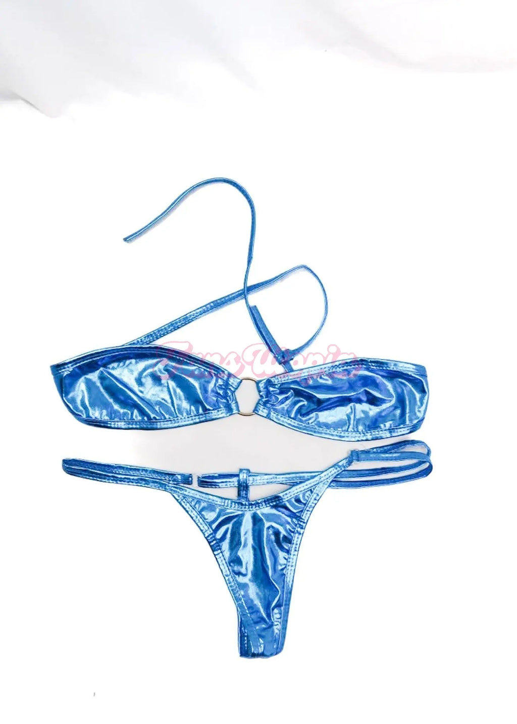Katie Kush Blue Metallic Bikini + Autographed Photo Katie Kush
