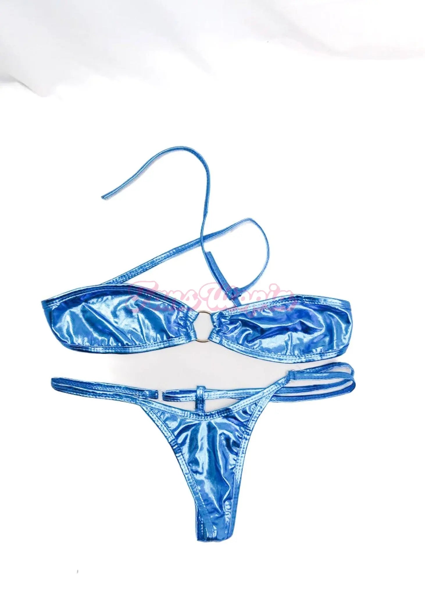 Katie Kush Blue Metallic Bikini + Autographed Photo Katie Kush