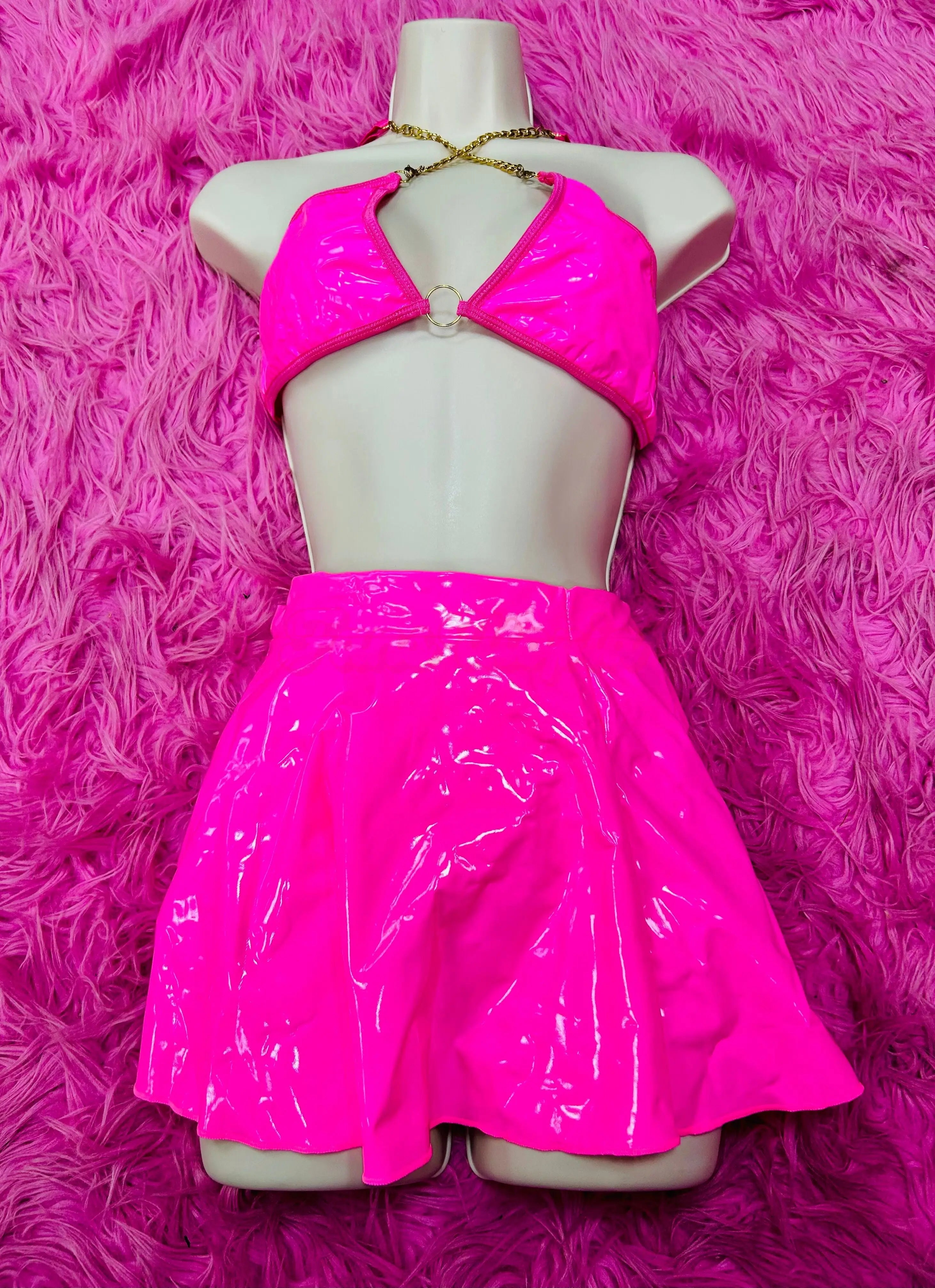 Katie Kush Hot Pink Latex Set Katie Kush