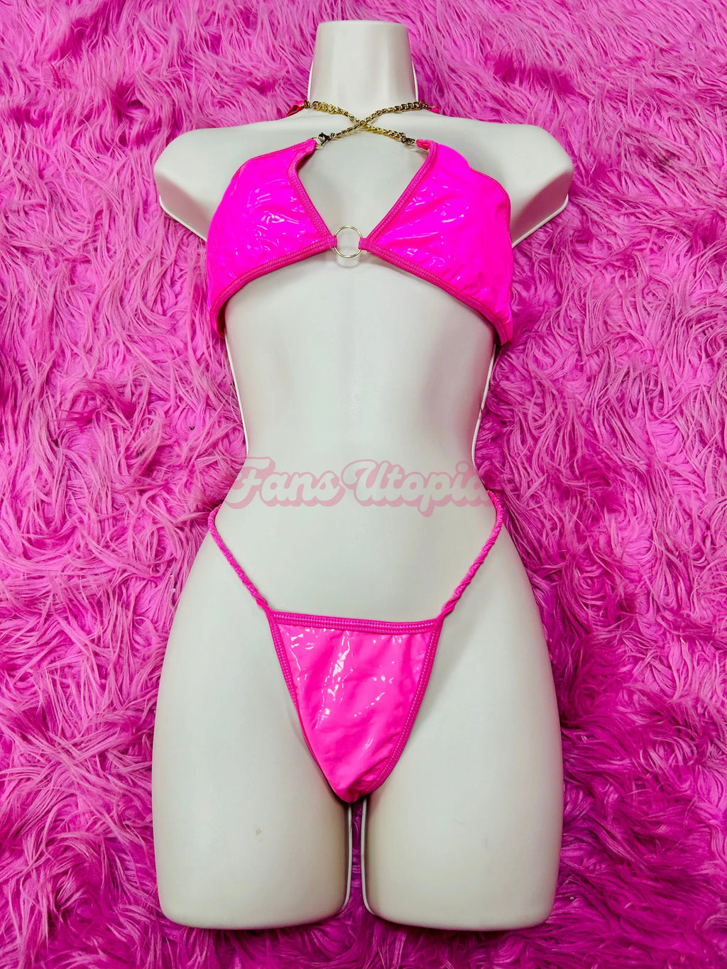 Katie Kush Hot Pink Latex Set Katie Kush