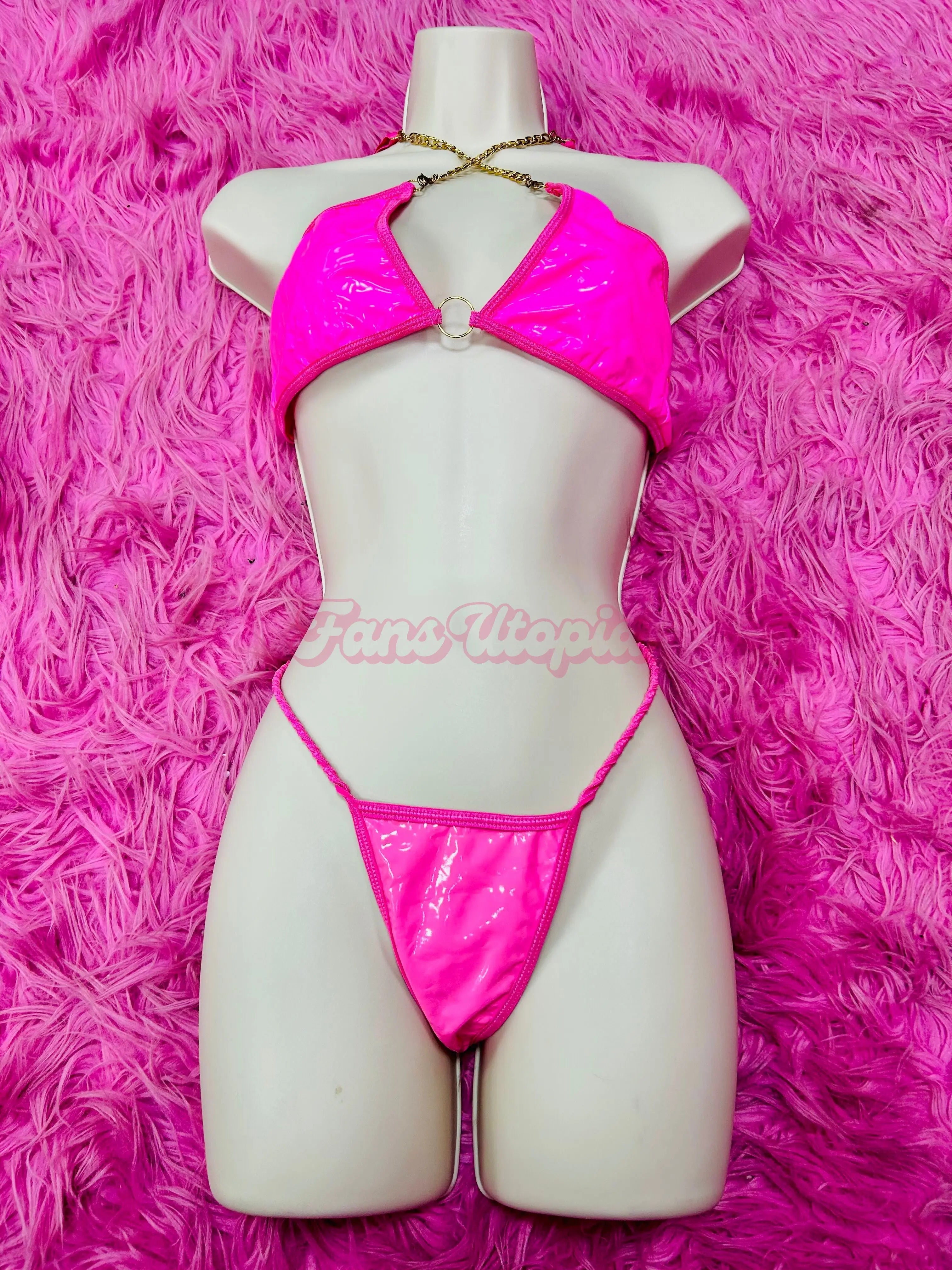 Katie Kush Hot Pink Latex Set Katie Kush