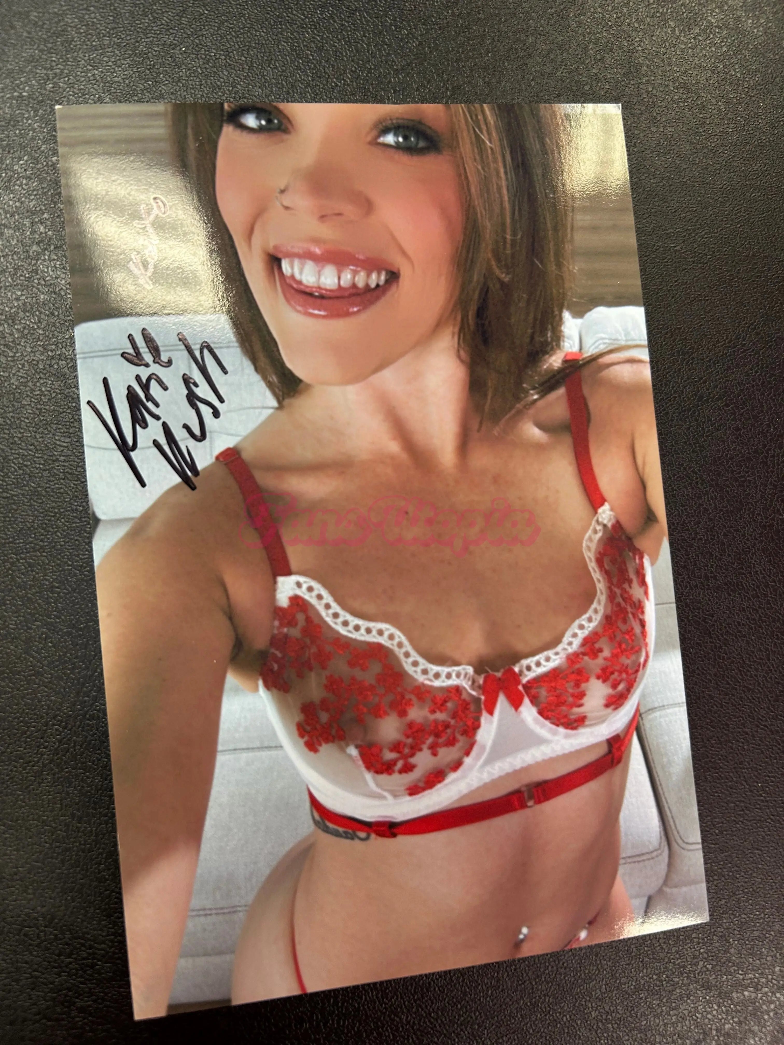 Katie Kush Red Floral Bra & Panty Set Katie Kush