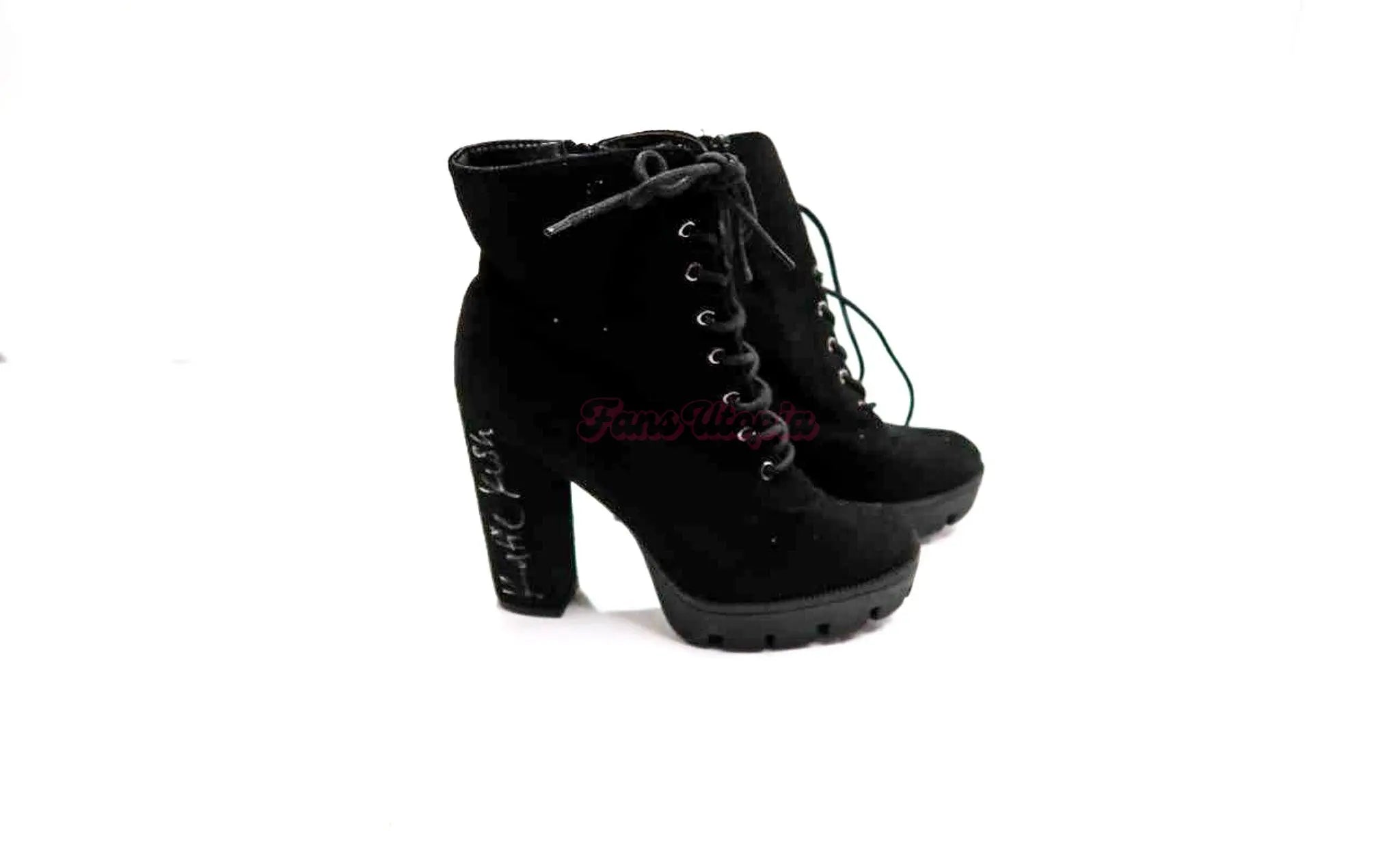 Katie Kush Signed Black Heel Boots + Autographed Photo Katie Kush