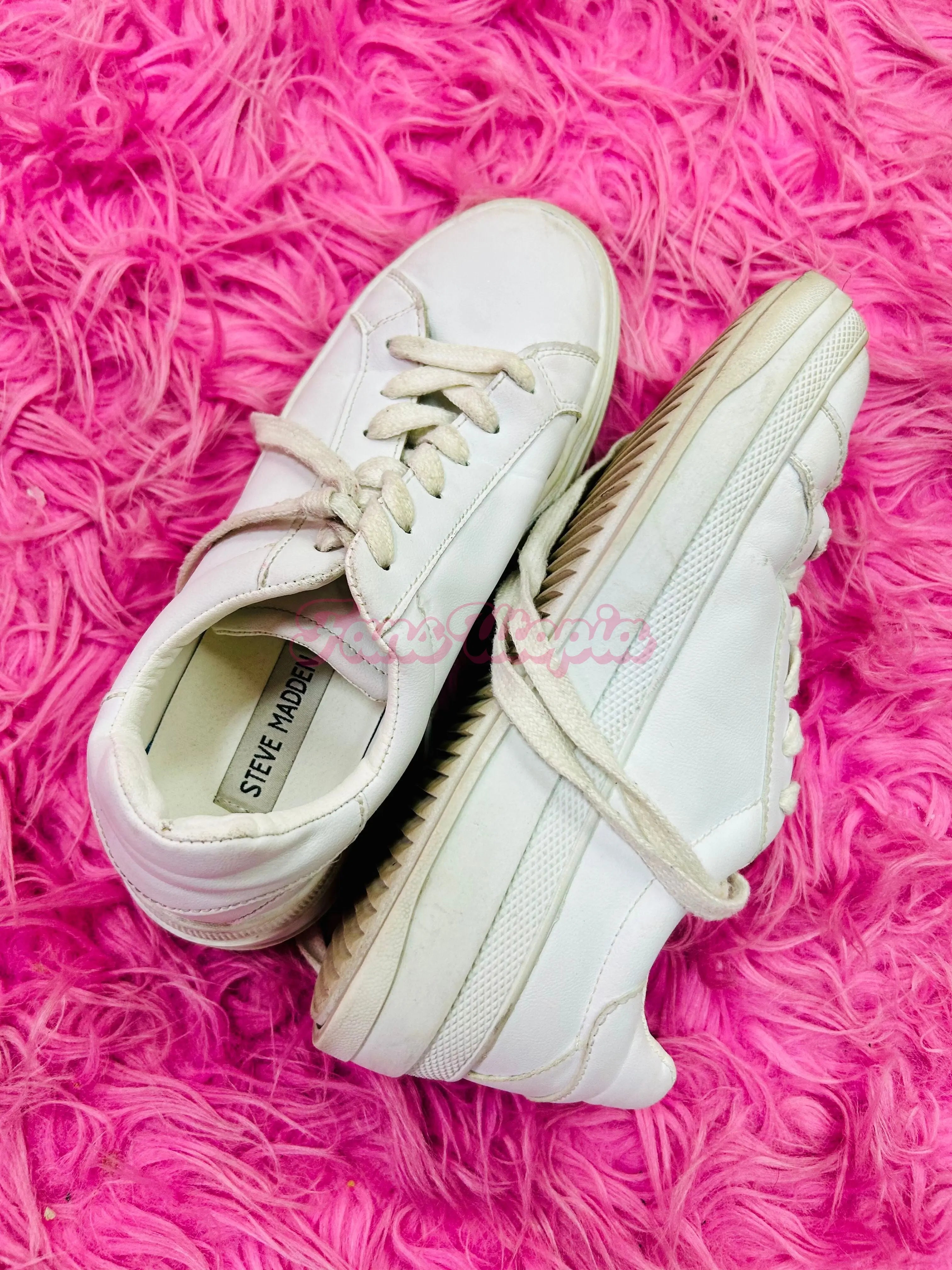 Katie Kush Yellow Crop Top & White Sneakers Set Katie Kush