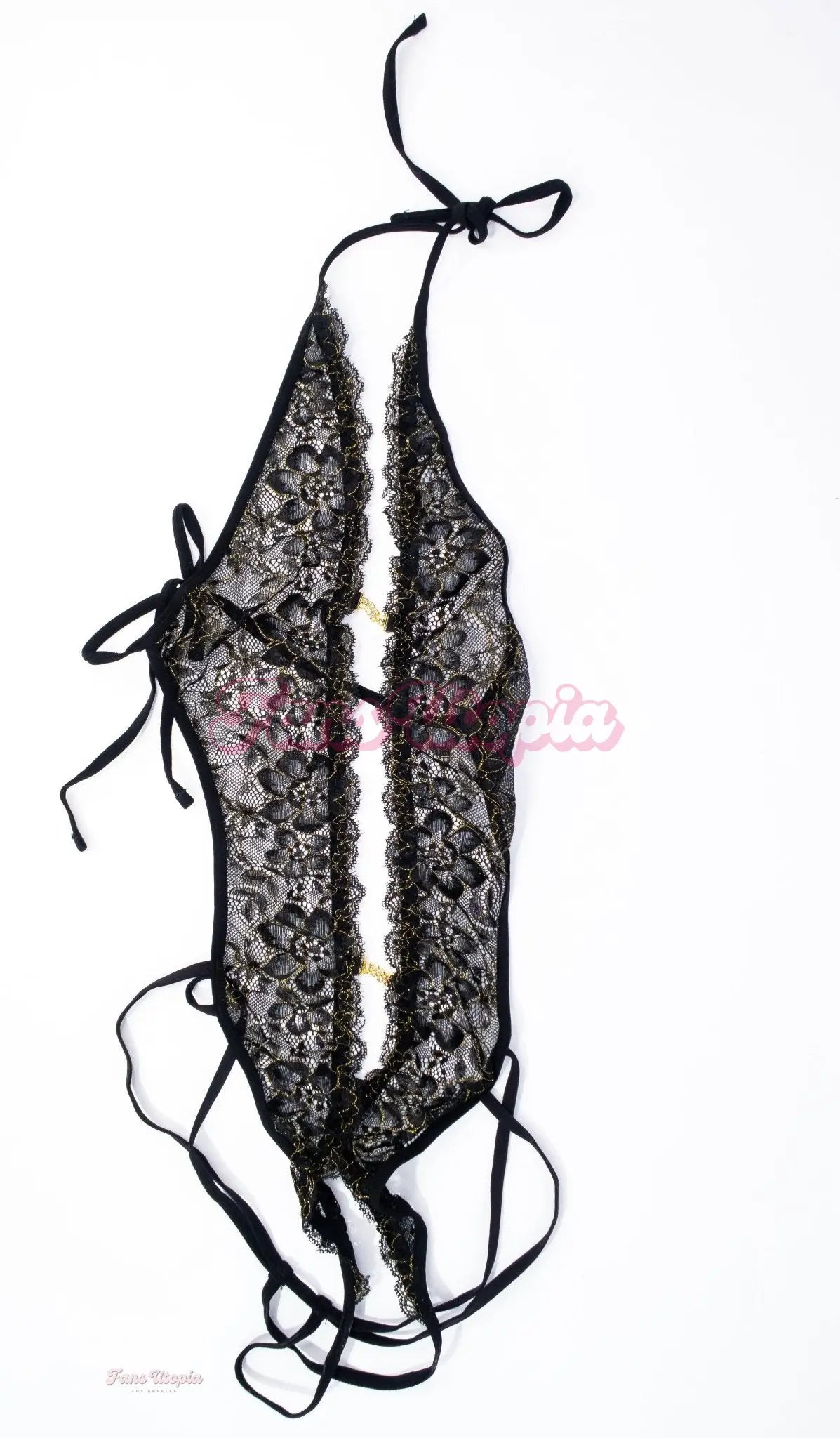 Kayley Gunner Black Gold Lace Bodysuit OUTLET