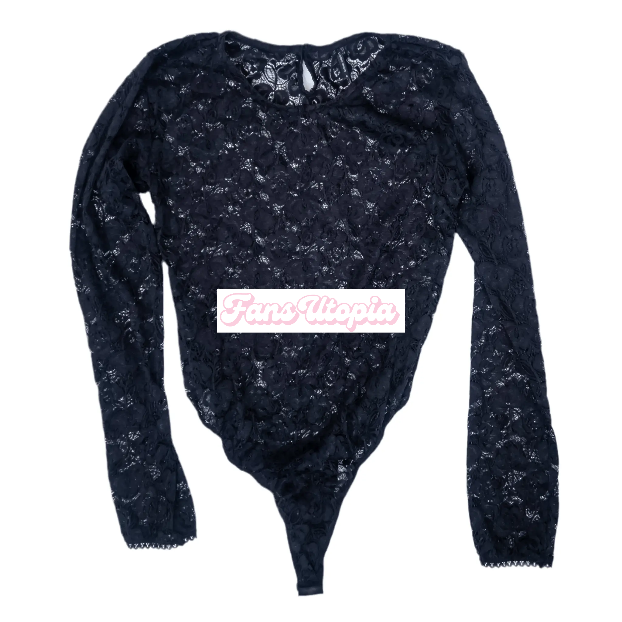 Kayley Gunner Black Lace Longsleeved Bodysuit Kayley Gunner