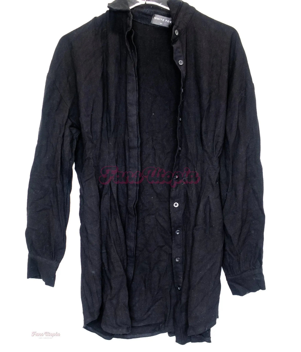 Kayley Gunner Black Linen Shirt + Camo Boots Kayley Gunner