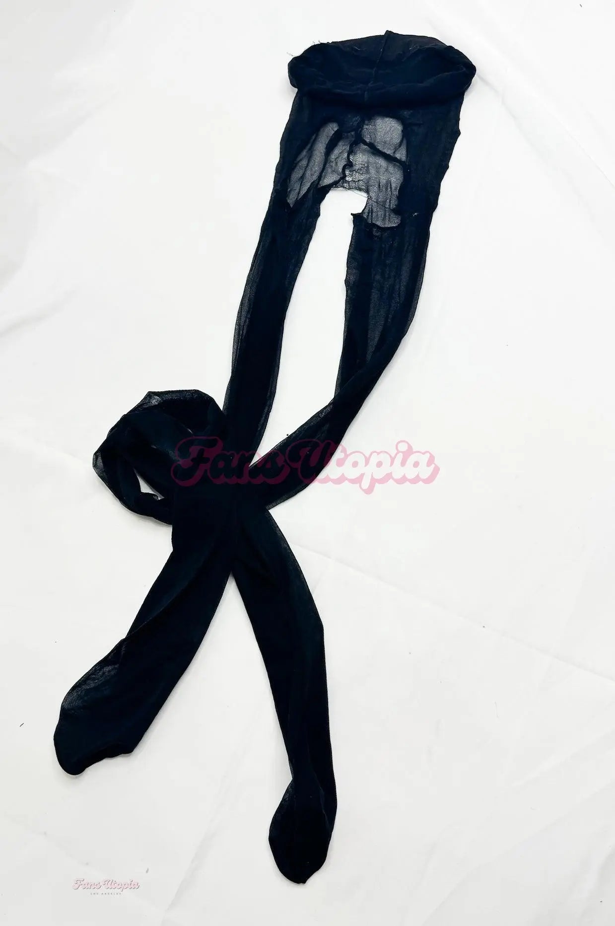 Kayley Gunner Black Ripped Pantyhose OUTLET