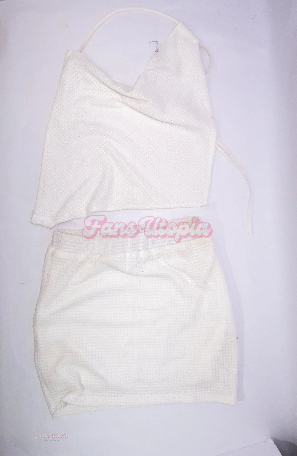Kayley Gunner White Waffle Dress Set Kayley Gunner