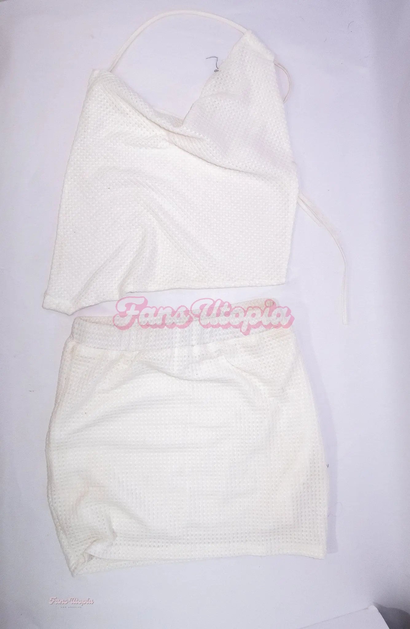 Kayley Gunner White Waffle Dress Set Kayley Gunner