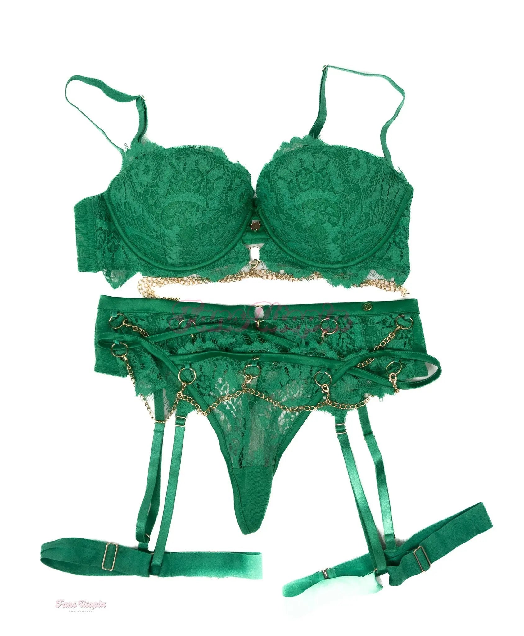 Kendra Spade Kelly Green Chain Lace Set Kendra Spade