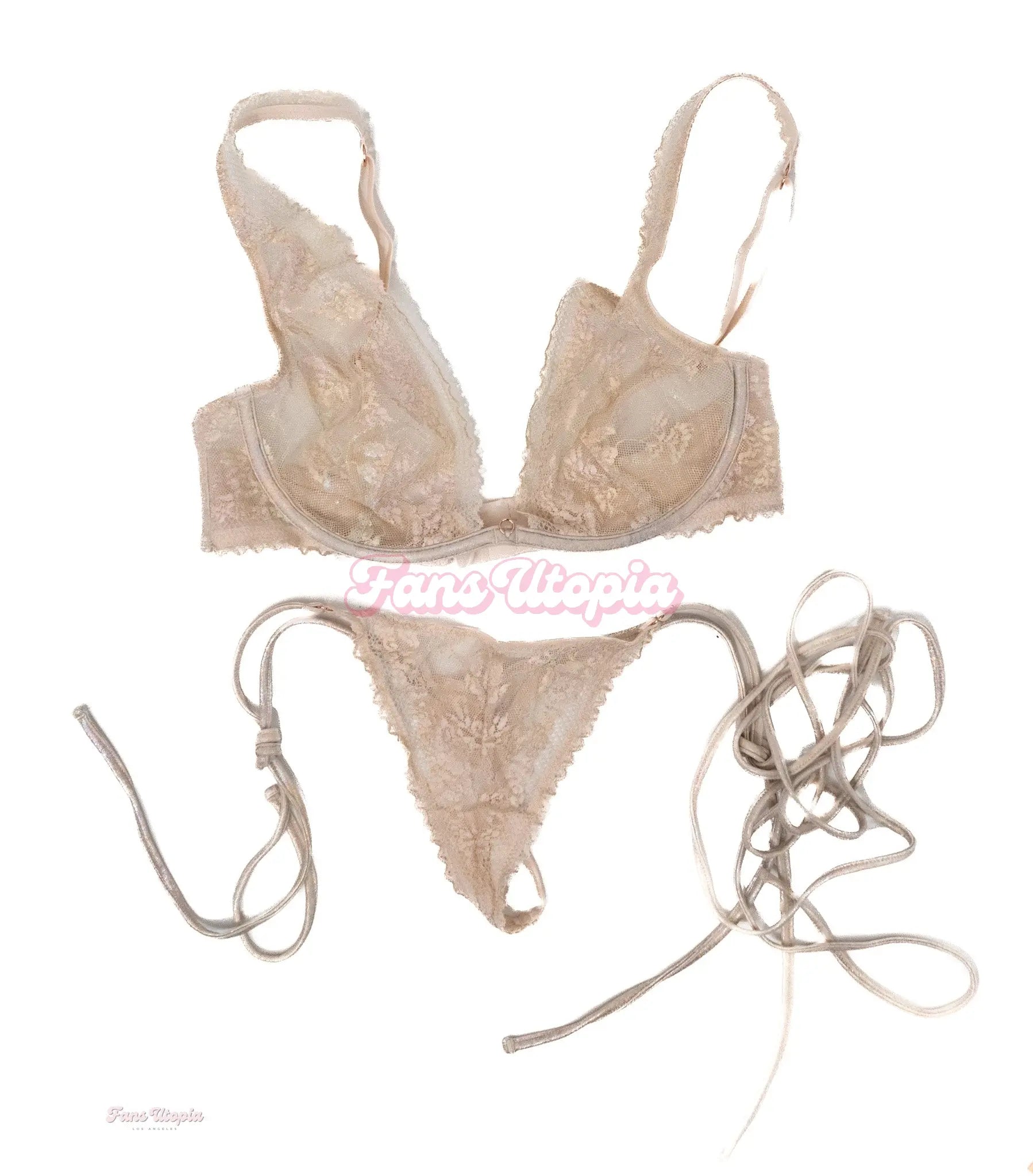 Kendra Spade Savage X Iridescent Nude Lace Bra & Panty Set Kendra Spade