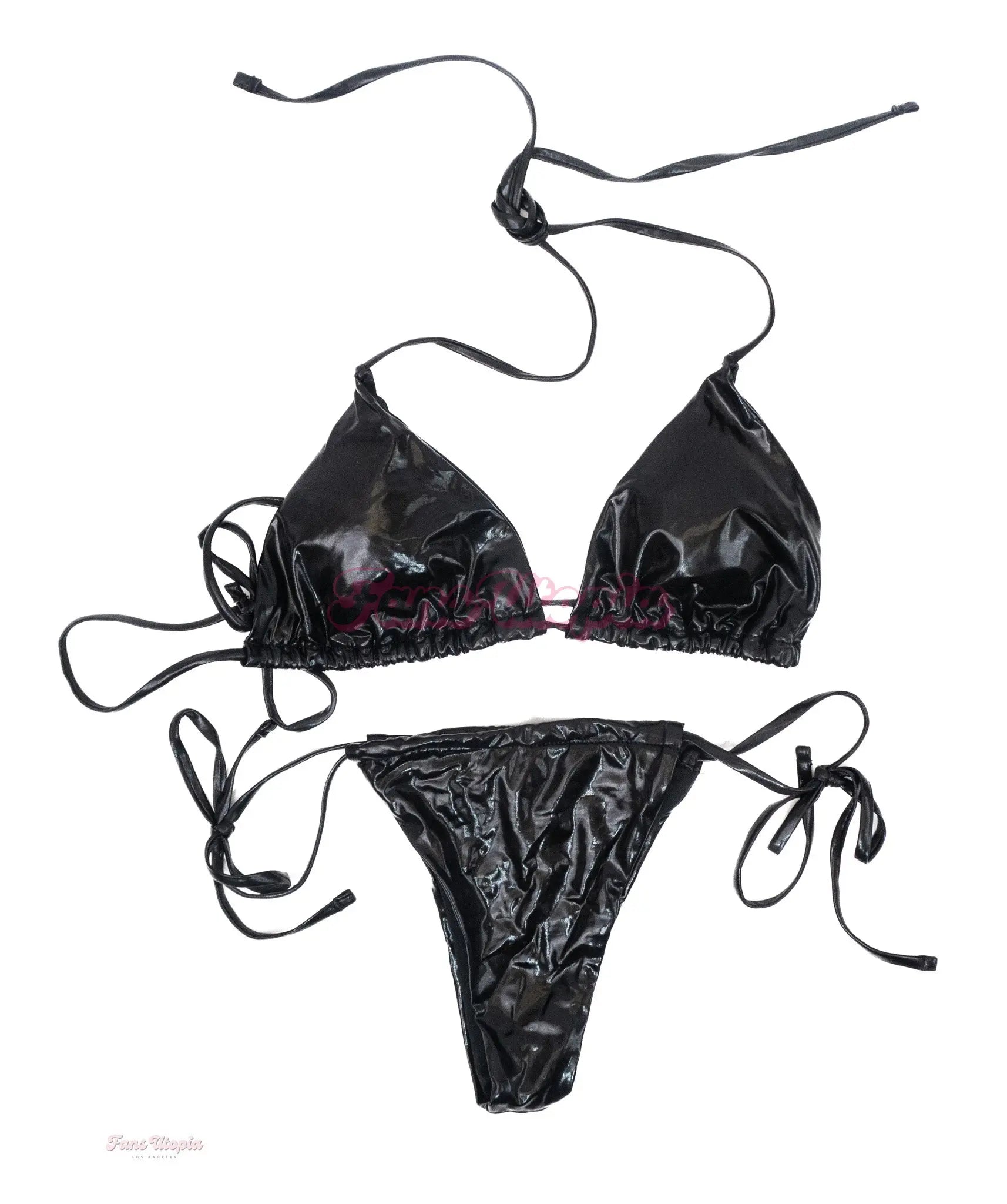 Kendra Spade Shiny Black Bikini Kendra Spade