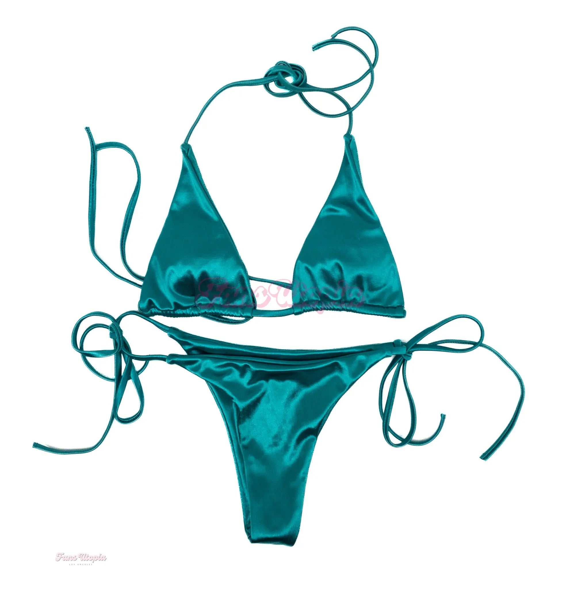 Kendra Spade Turquiose Metallic String Bikini Kendra Spade