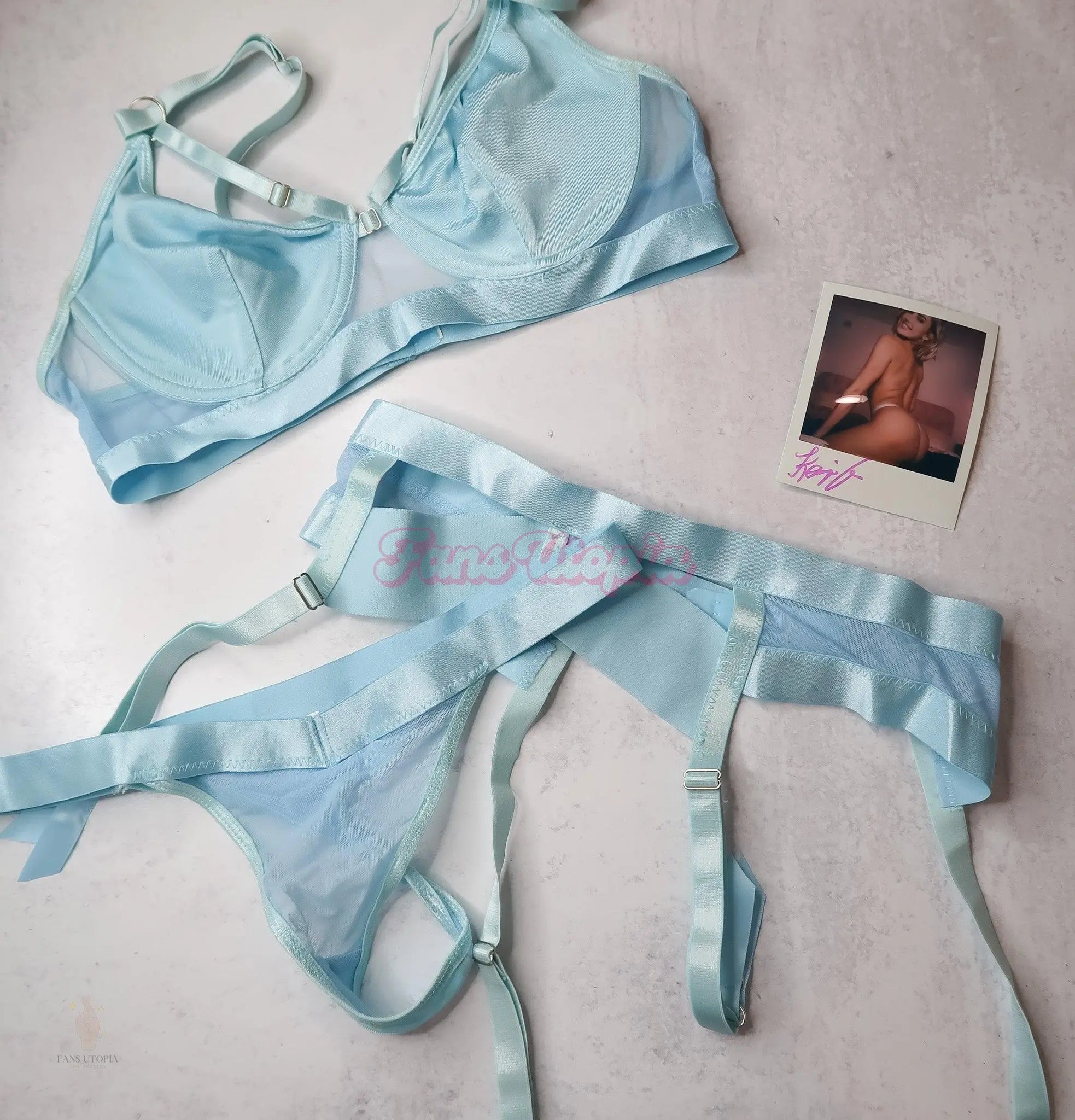 Kenzie Anne Blue Lingerie Photo Set Kenzie Anne
