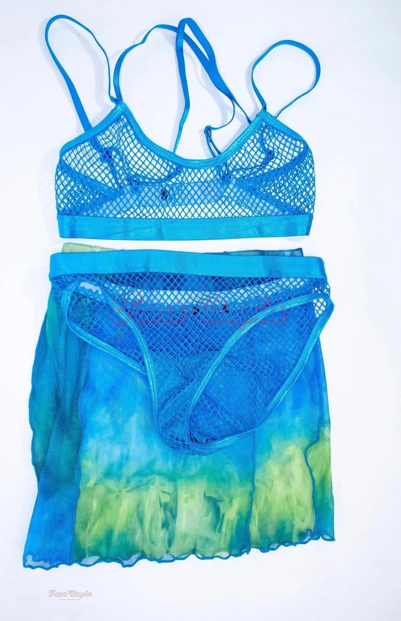 Kiki Klout Blue Mesh Tie-Dyed Set Kiki Klout