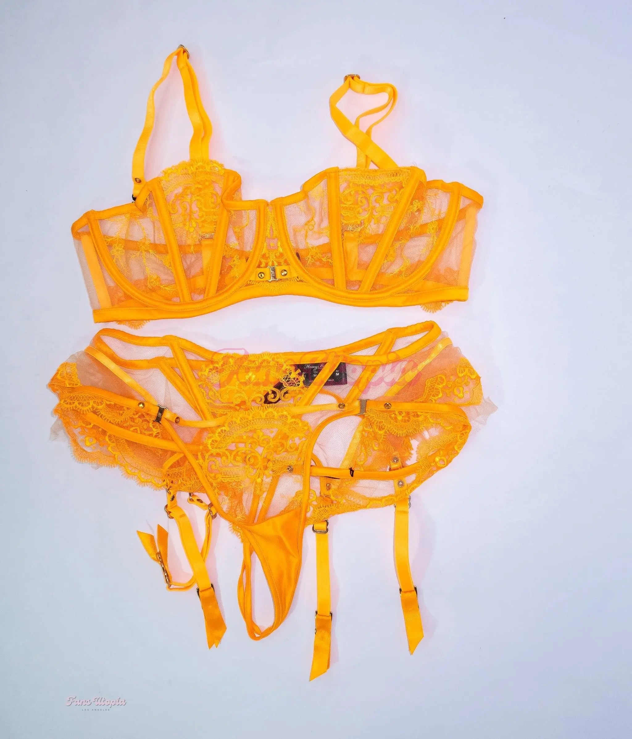 Kiki Klout HB Neon Orange Lingerie Set Kiki Klout