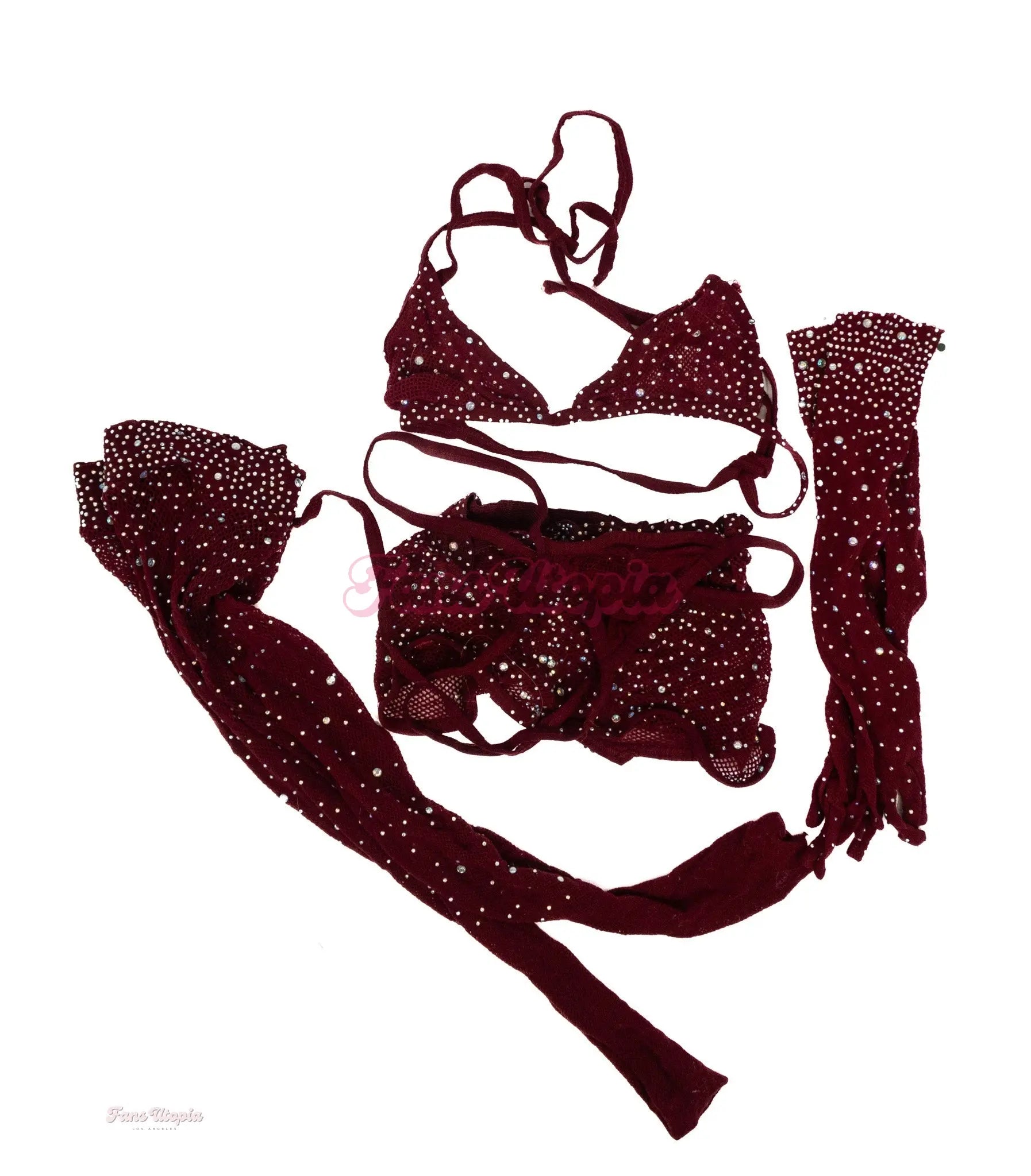 Kitana Montana Maroon Mesh Set Kitana Montana